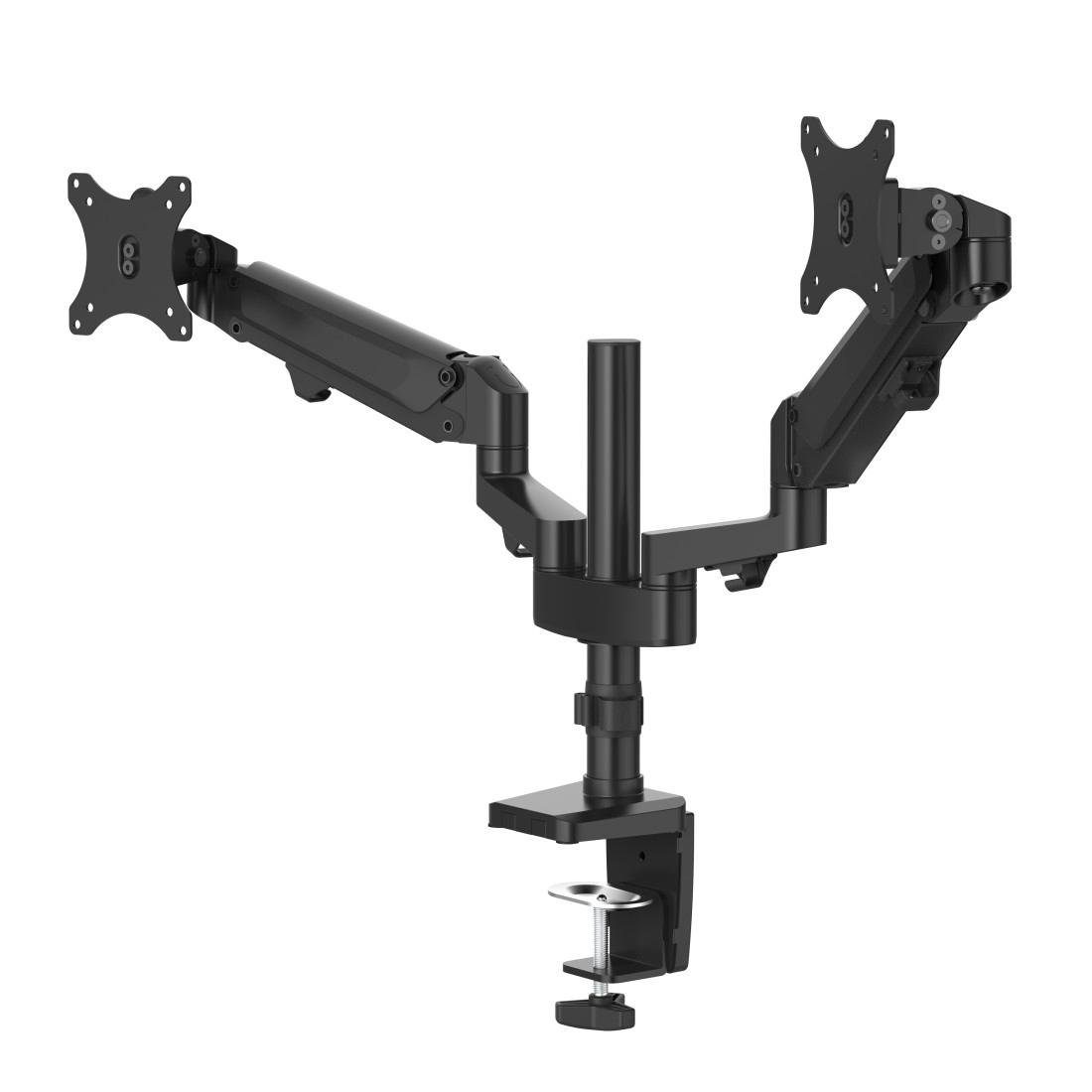 Hama Monitor-Halterung Bildschirm Halterung, 33-81 cm(13"-32), 2 Monitore, Schwarz, (bis 32 Zoll)