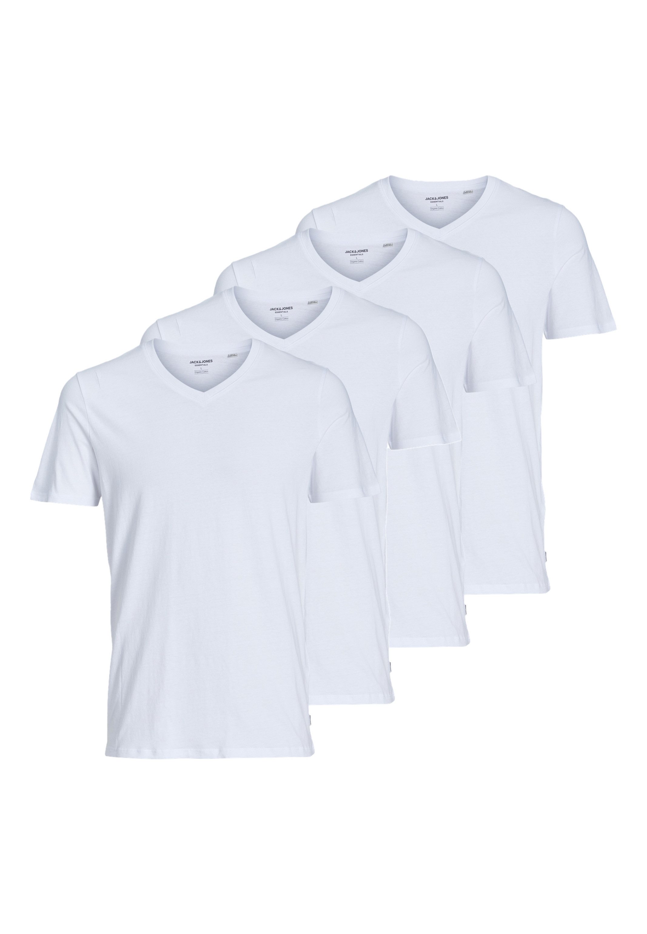 Jack & Jones Unterhemd 4er Pack Jacbasic (Spar-Set, 4-St) Unterhemd / Shirt günstig online kaufen