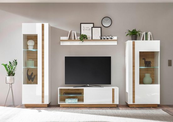 Wohnwand »CLAIR«, (Set, 4-tlg), Viel Stauraum online kaufen | OTTO