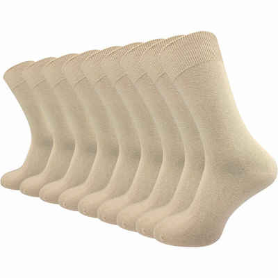 GAWILO Basicsocken für Damen & Herren - 80% hochwertige Baumwolle - mit Komfortbund (9 Paar) atmungsaktive, weiche Baumwolle - ohne Naht - in blau, grau & natur