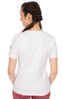 Almgwand Trachtenshirt T-Shirt BIRKKARALM weiß