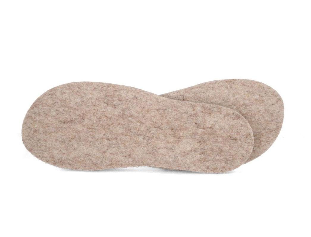 WoolFit Einlegesohlen Bunte Filzeinlegesohlen 5mm dick aus 100% Wolle, besonders haltbar und warm