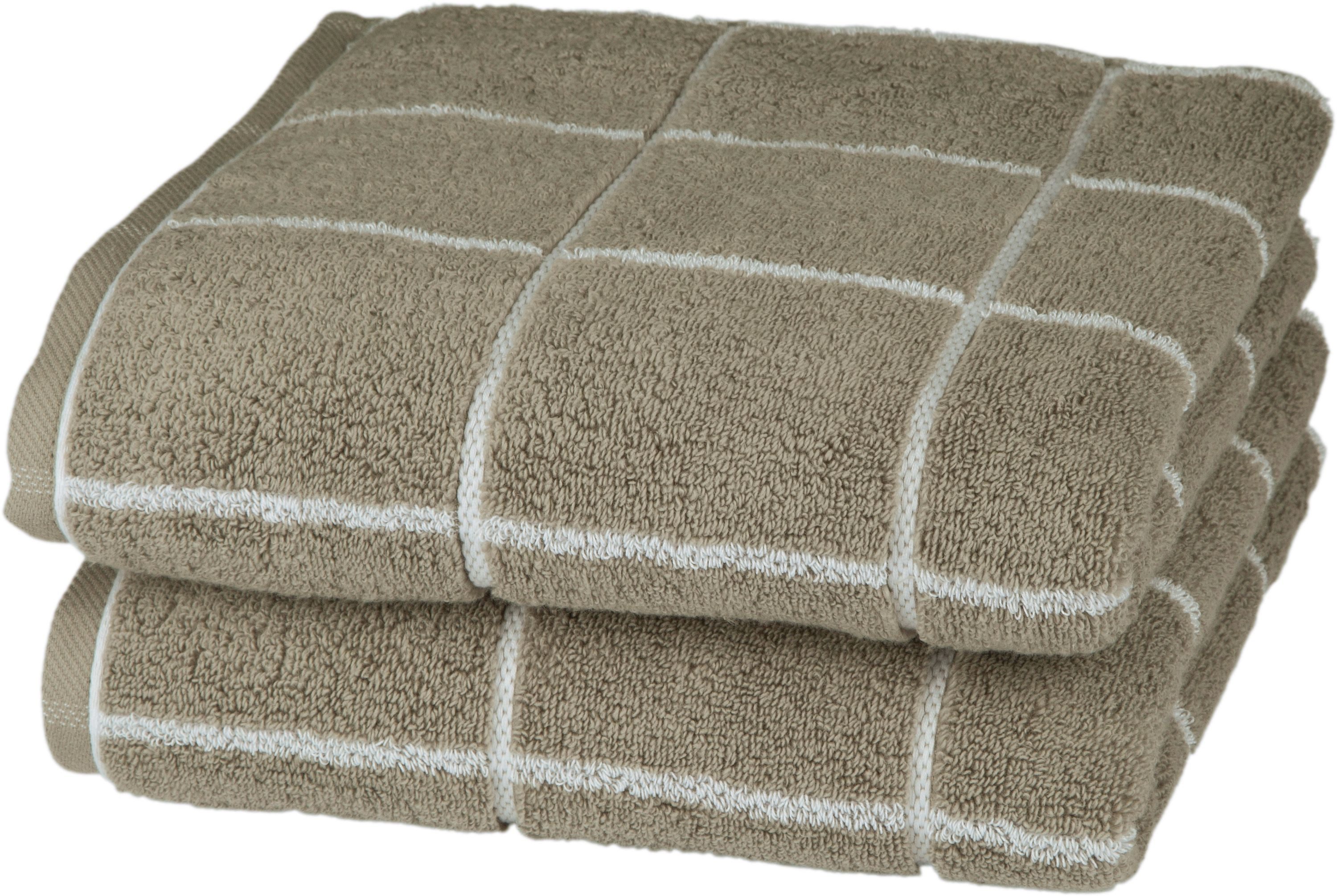 ROSS Handtuch Uni, Frottier (1-St), Überkaro günstig online kaufen