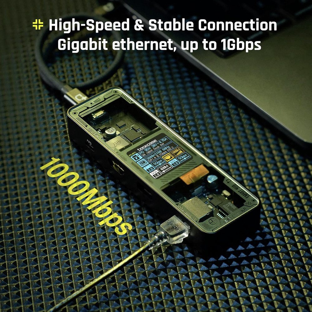 Dockcase Laptop-Dockingstation Dockcase USB-C® Dockingstation DPB61L-EB Universal integriertes Disp