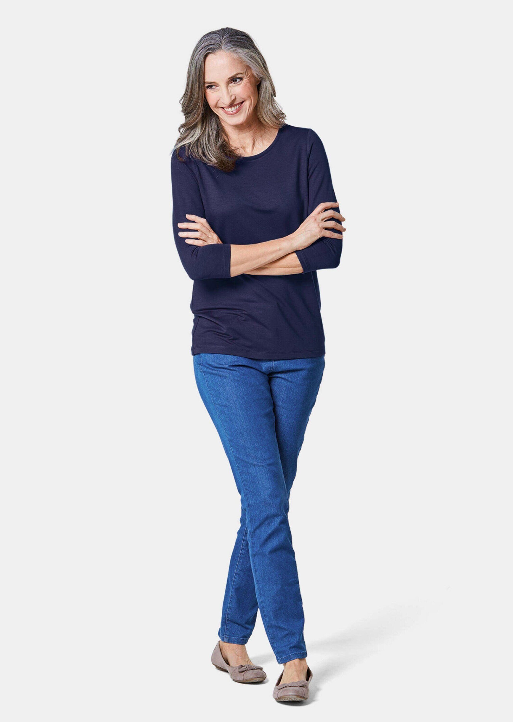 GOLDNER 3/4-Arm-Shirt Kombifreundliches Shirt mit ¾ günstig online kaufen