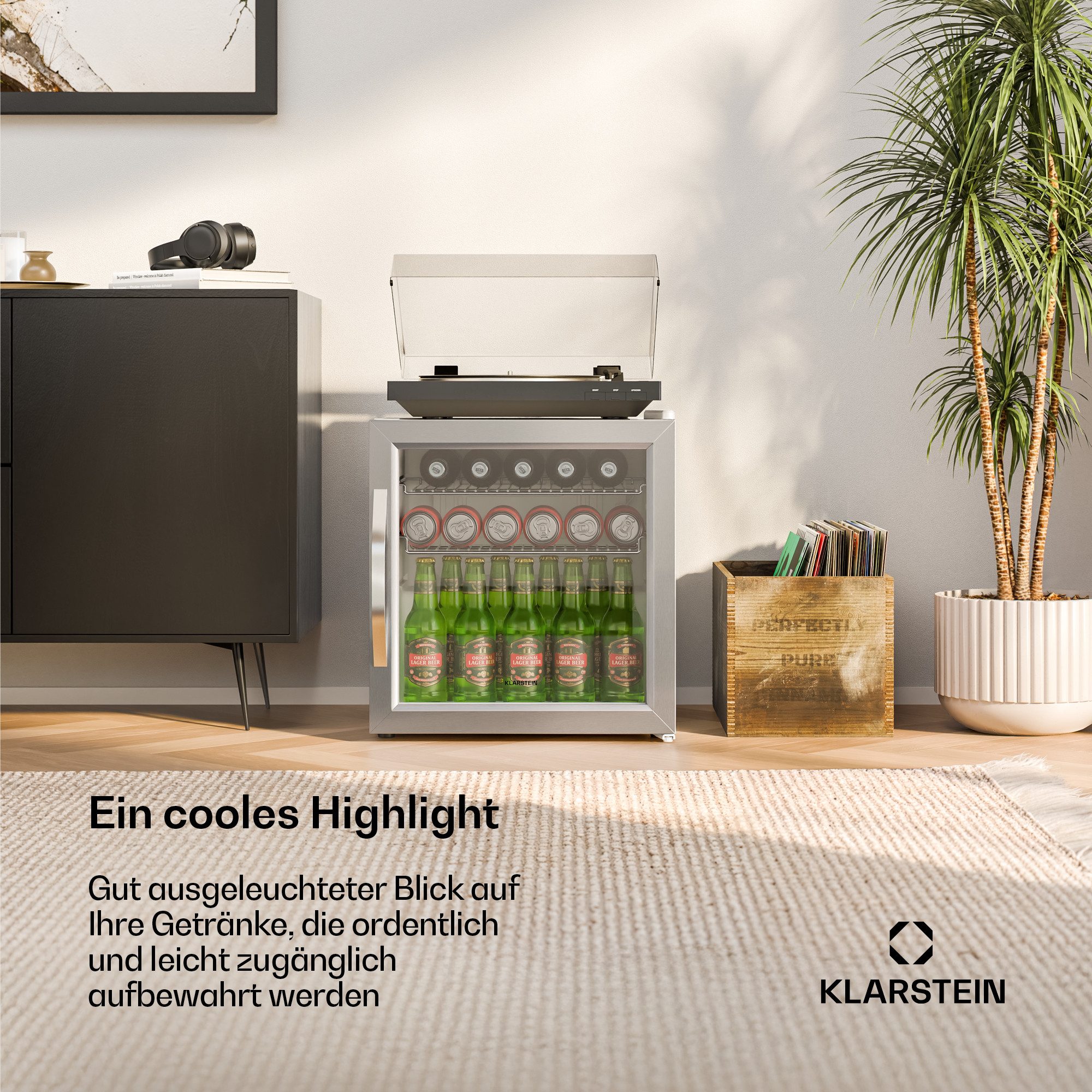 Klarstein Getränkekühlschrank 10047755, 43.6 cm hoch, 47.4 cm breit – Bild 4 von 5