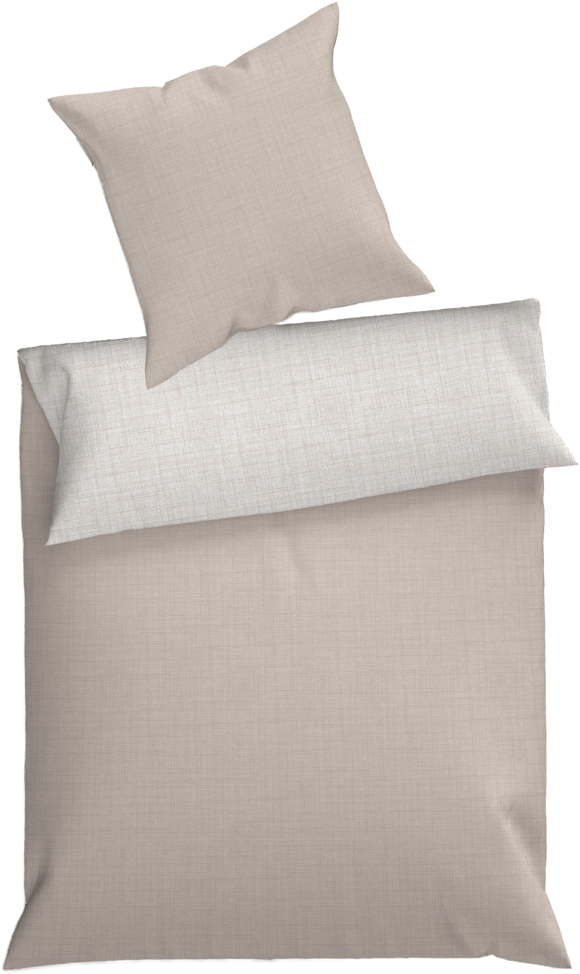 Dyckhoff Wendebettwäsche Uni, Renforcé, 2 teilig, Baumwolle, Renforcé, 100x135, Baby, Unifarben Meerblau, Reißverschluss