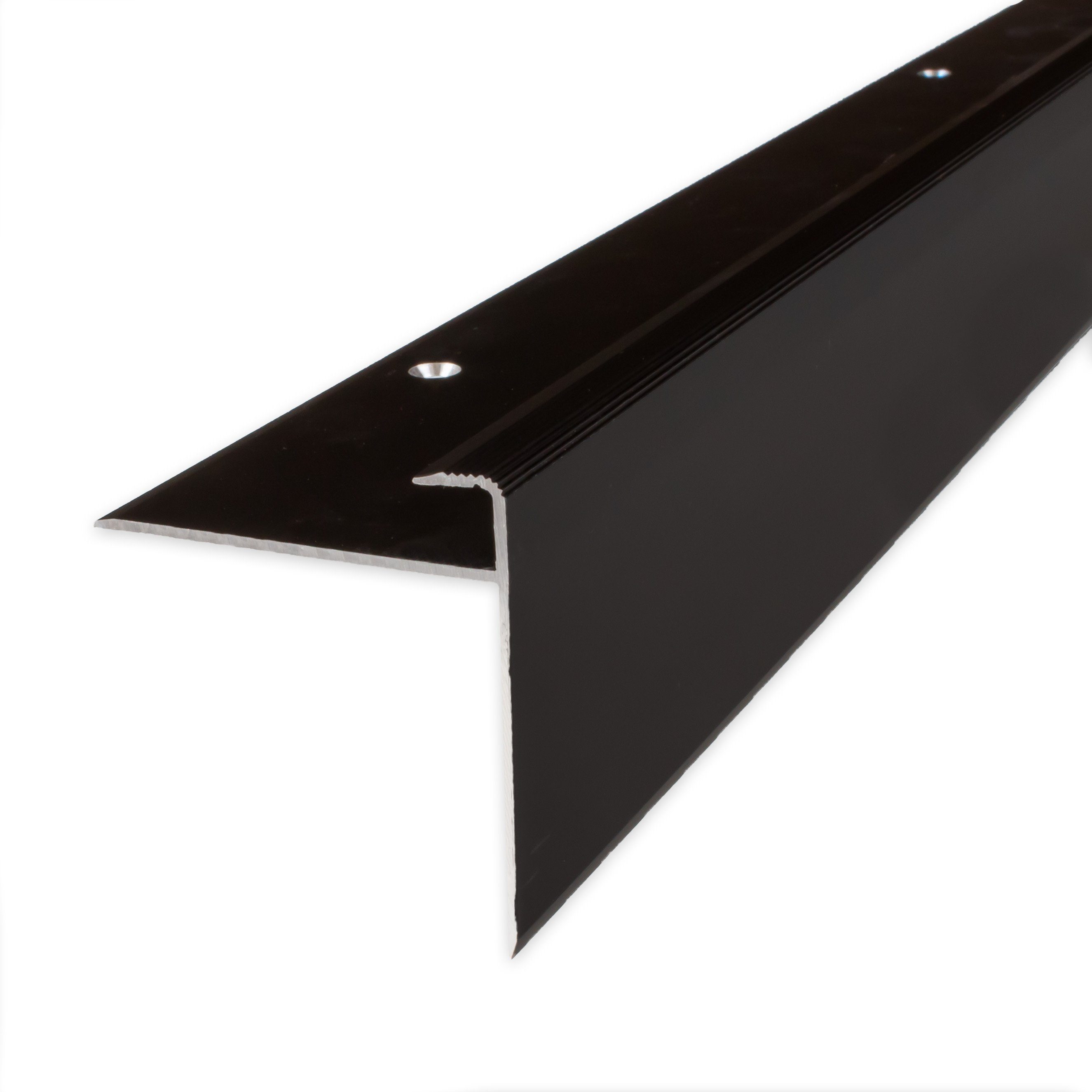PROVISTON Abschlussprofil Aluminium, 10 x 8.5 x 1000 mm, Bronze Dunkel, Einfassprofil