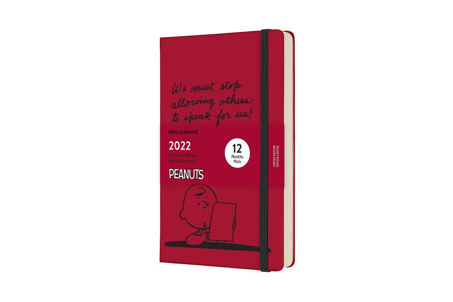 MOLESKINE Terminkalender Moleskine 12 Monate Tageskalender 2022 - Peanuts, Large/A5, Scharla...