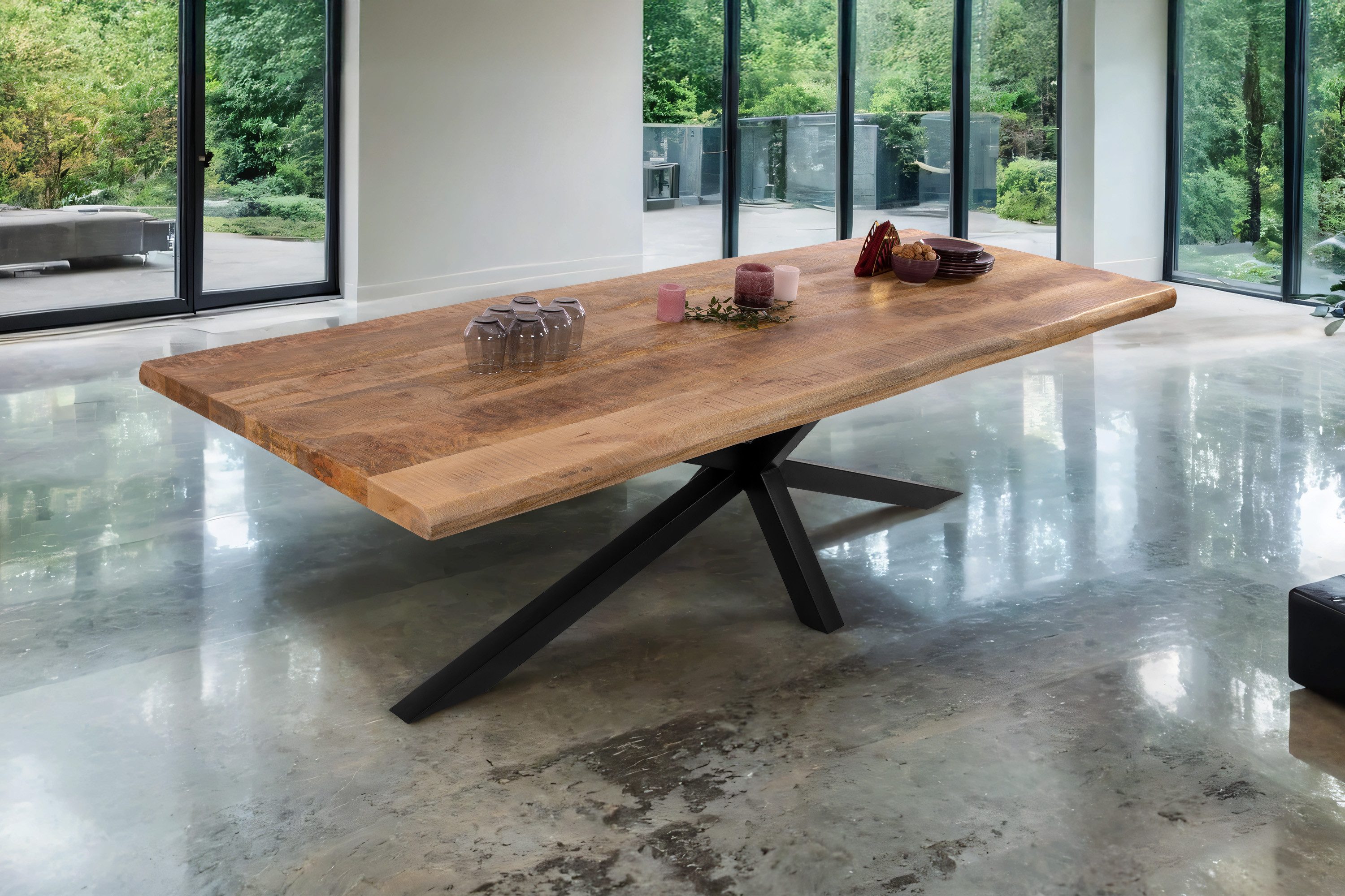 Trelevo® Esstisch Cuna_Mango_Spider, massives Mangoholz, Mango günstig online kaufen