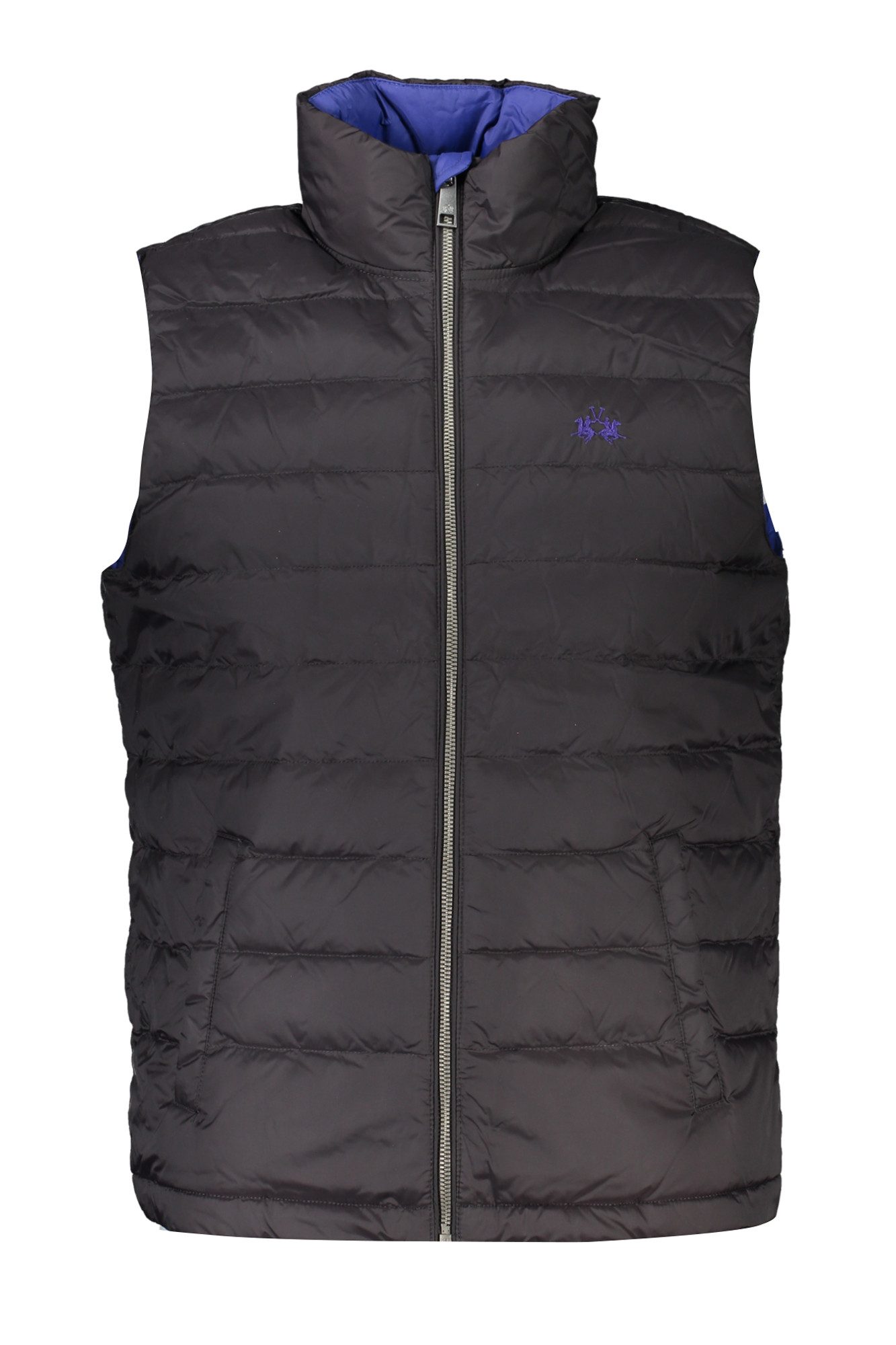 La Martina Outdoorjacke Herren ärmelloses Oberteil – Schwarz, leicht, mit Taschen & Sticker