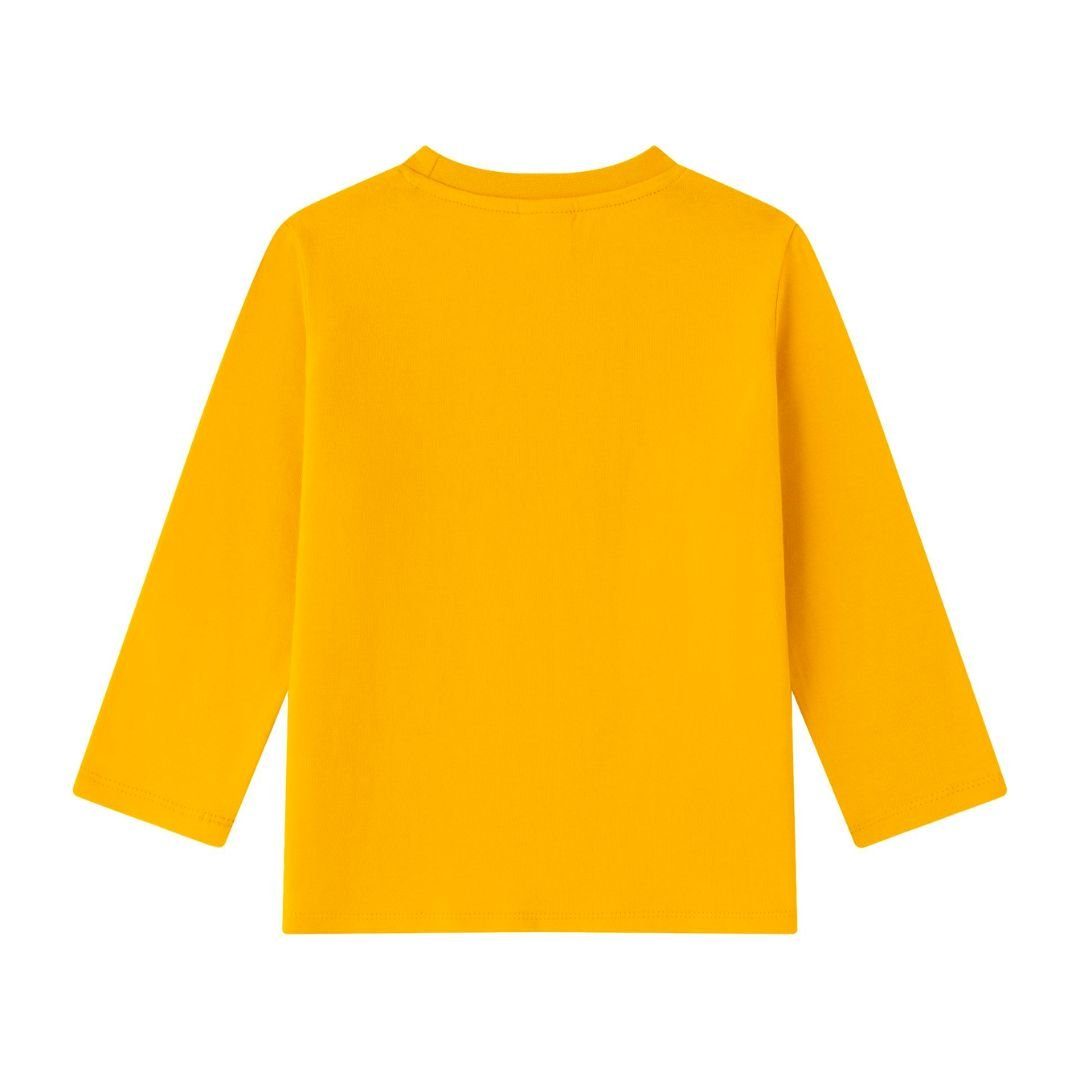 suebidou Longsleeve Langarm T-Shirt Jungen Oberteil gelb mit Print | Rundhalsshirts