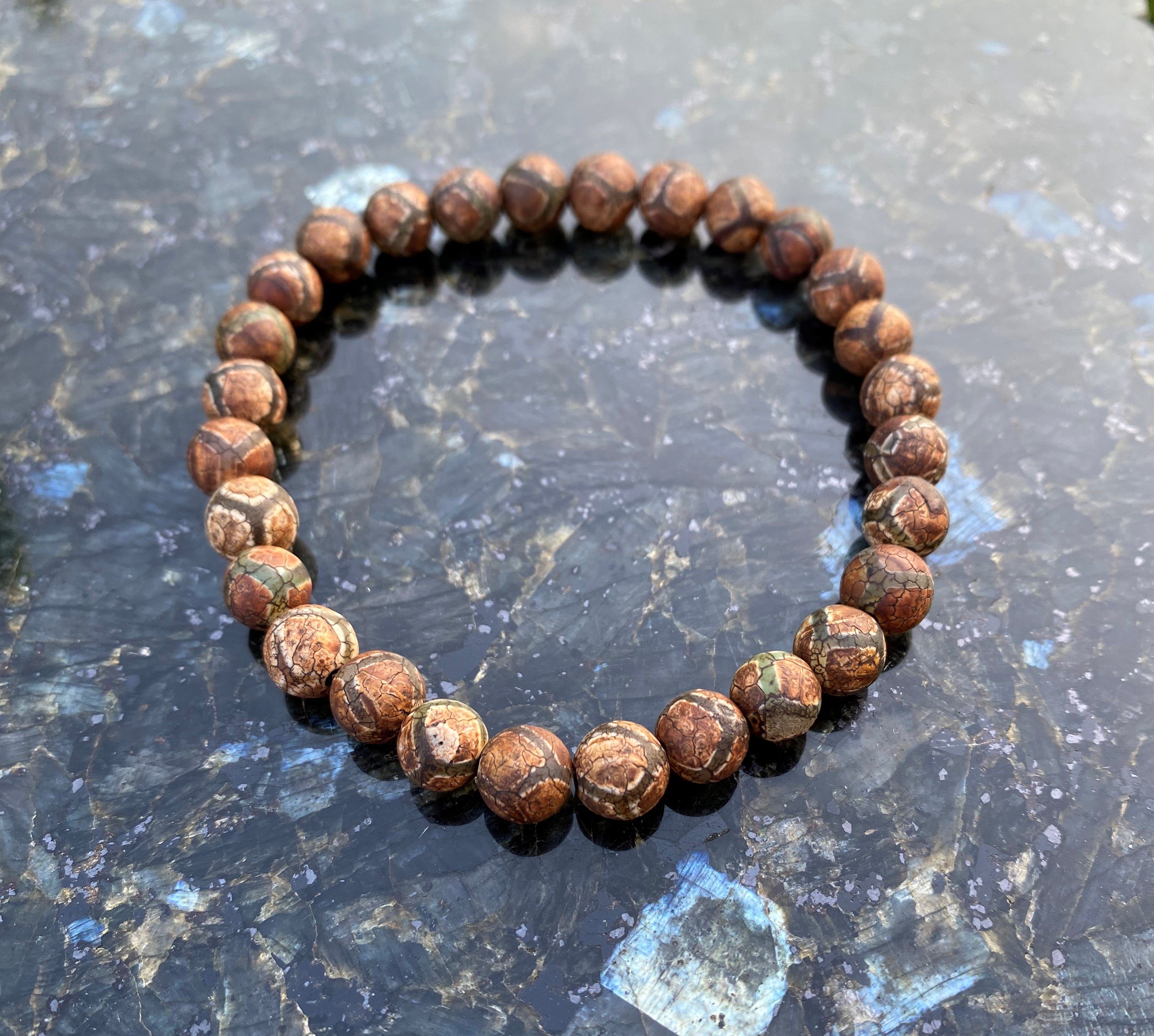 NAHLE Armband Tibet Achat Naturstein Armband günstig online kaufen