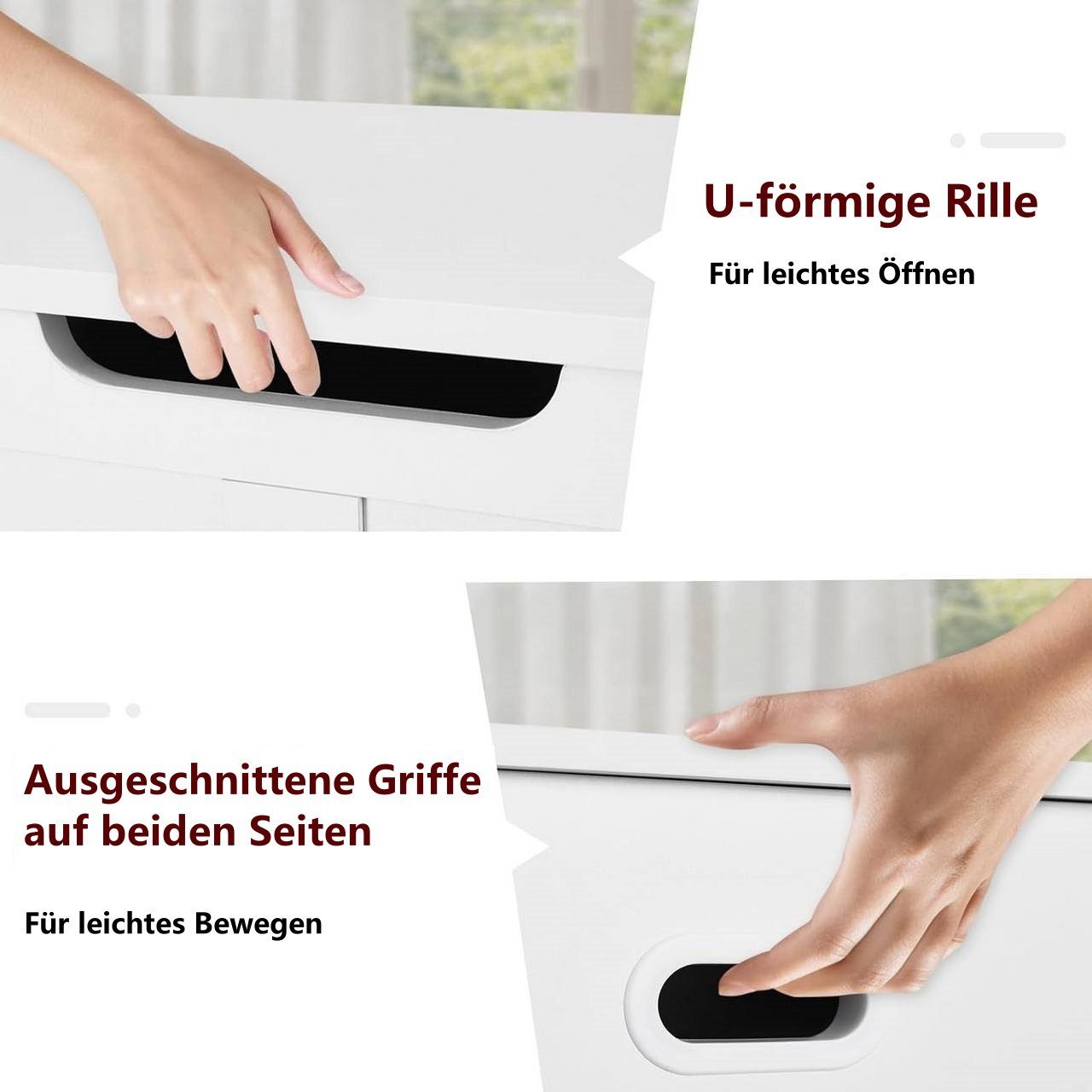 Woltu Sitzbank (1-St), mit Stauraum Sitzfläche, 100x47x40cm