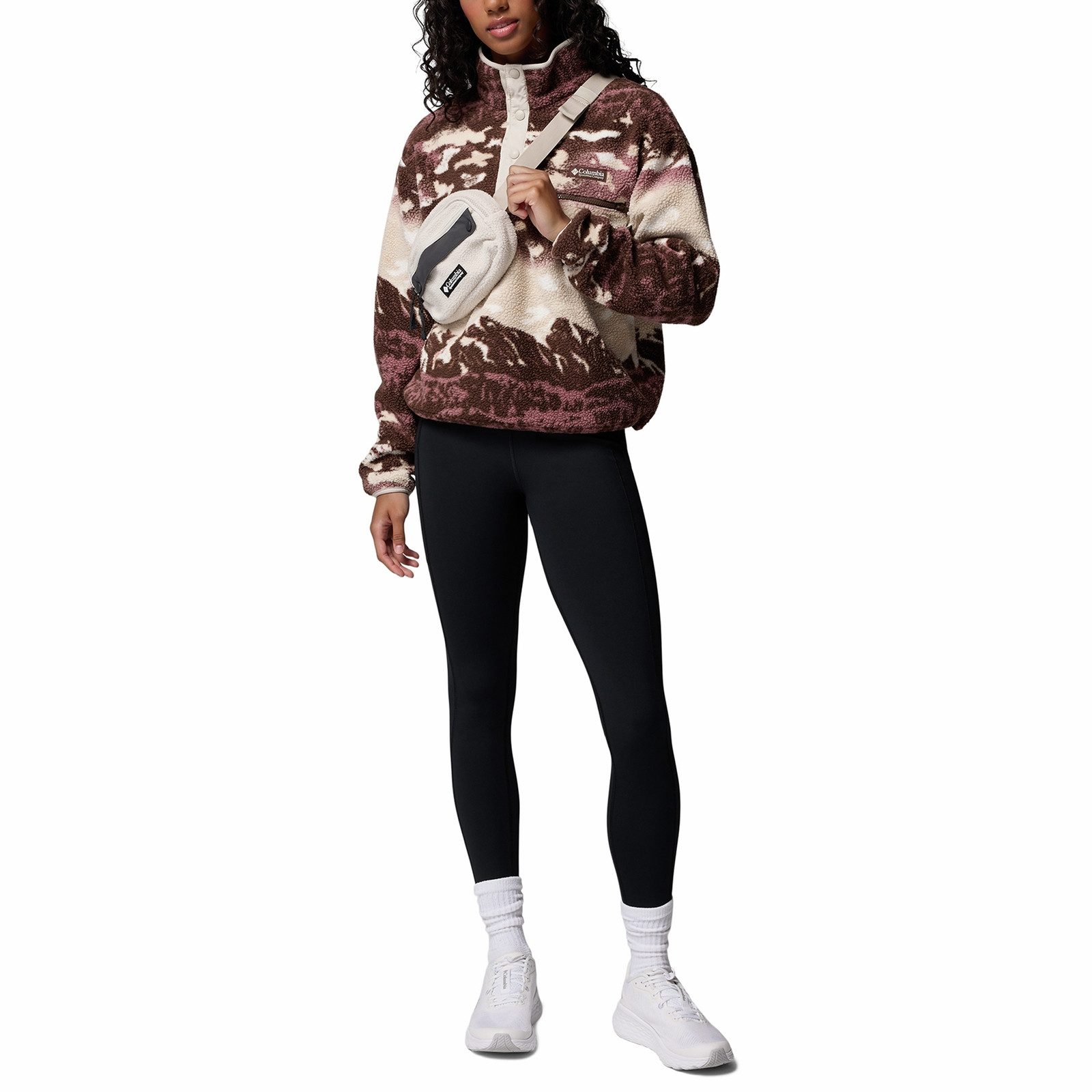 Columbia Fleecepullover Helvetia™ II Printed Cropped Half Snap mit Brusttas günstig online kaufen