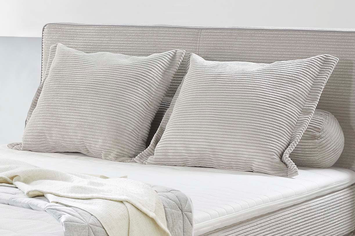 Jockenhöfer Gruppe Boxspringbett ROMY inkl. 7-Zonen-TTFK-Matratze H3, mit Kaltschaumtopper, Cordstoff, Echtholzfüße, 140/180 cm x 200 cm – Bild 3 von 5