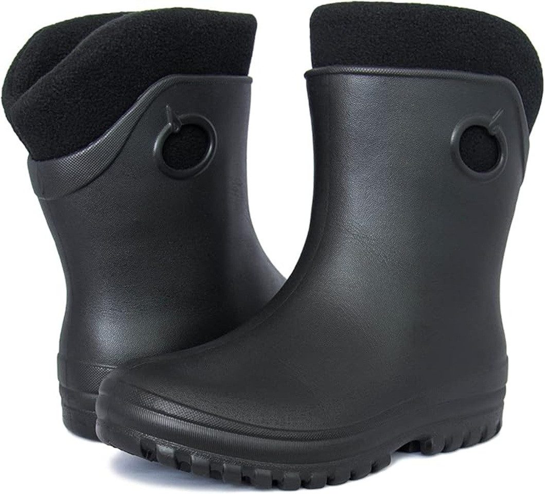 Fortmen Federleichte EVA Gefütterte halbhohe Gummistiefel Damen Thermo 36-41 Gummistiefel wasserdicht
