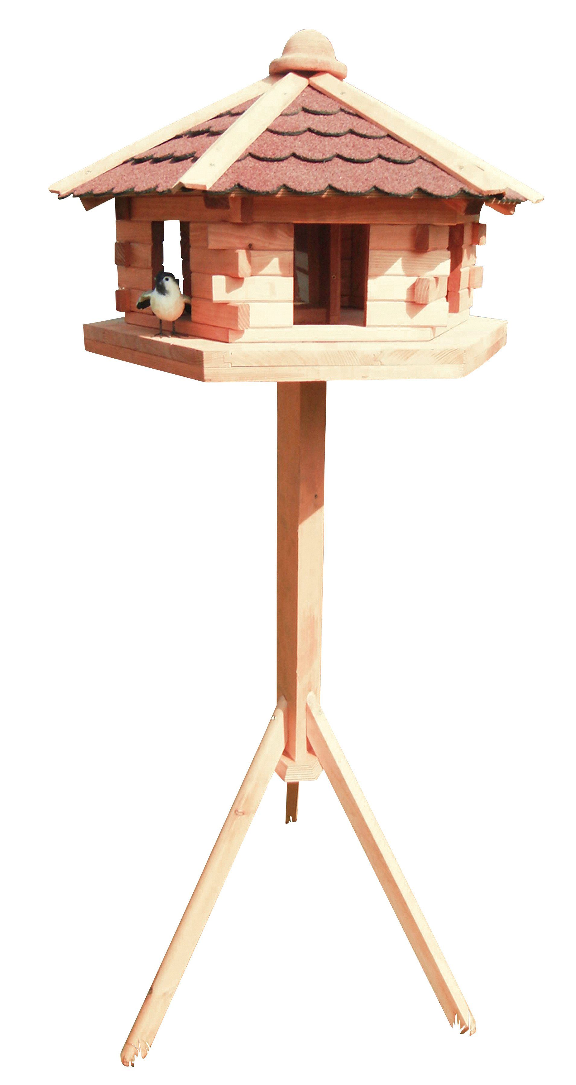 promadino Vogelhaus Knusperhäuschen, BxTxH: 59x57x143,5 cm, mit Standbein