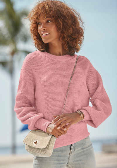 LASCANA Strickpullover in Melange-Optik