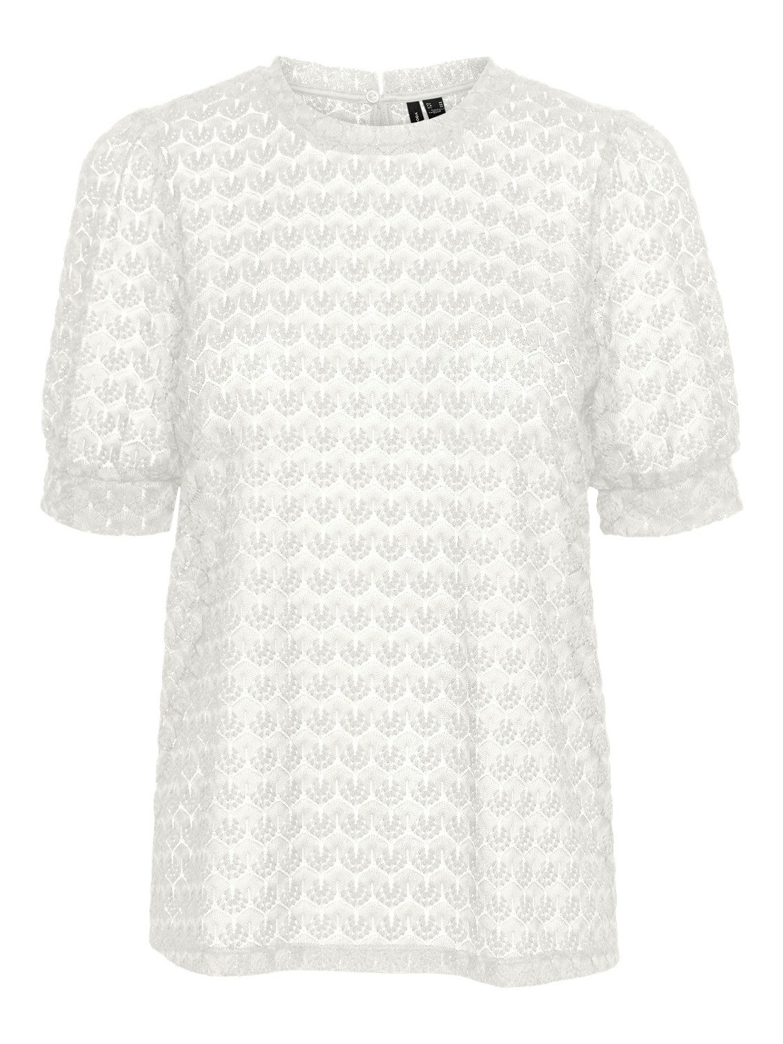 Blusenshirt VMBECCA LACE SS O-NECK TOP JRS GA NOOS