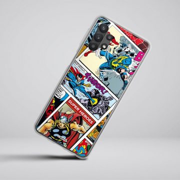DeinDesign Handyhülle Marvel Retro Comic Blue, Samsung Galaxy A32 5G Silikon Hülle Bumper Case Handy Schutzhülle