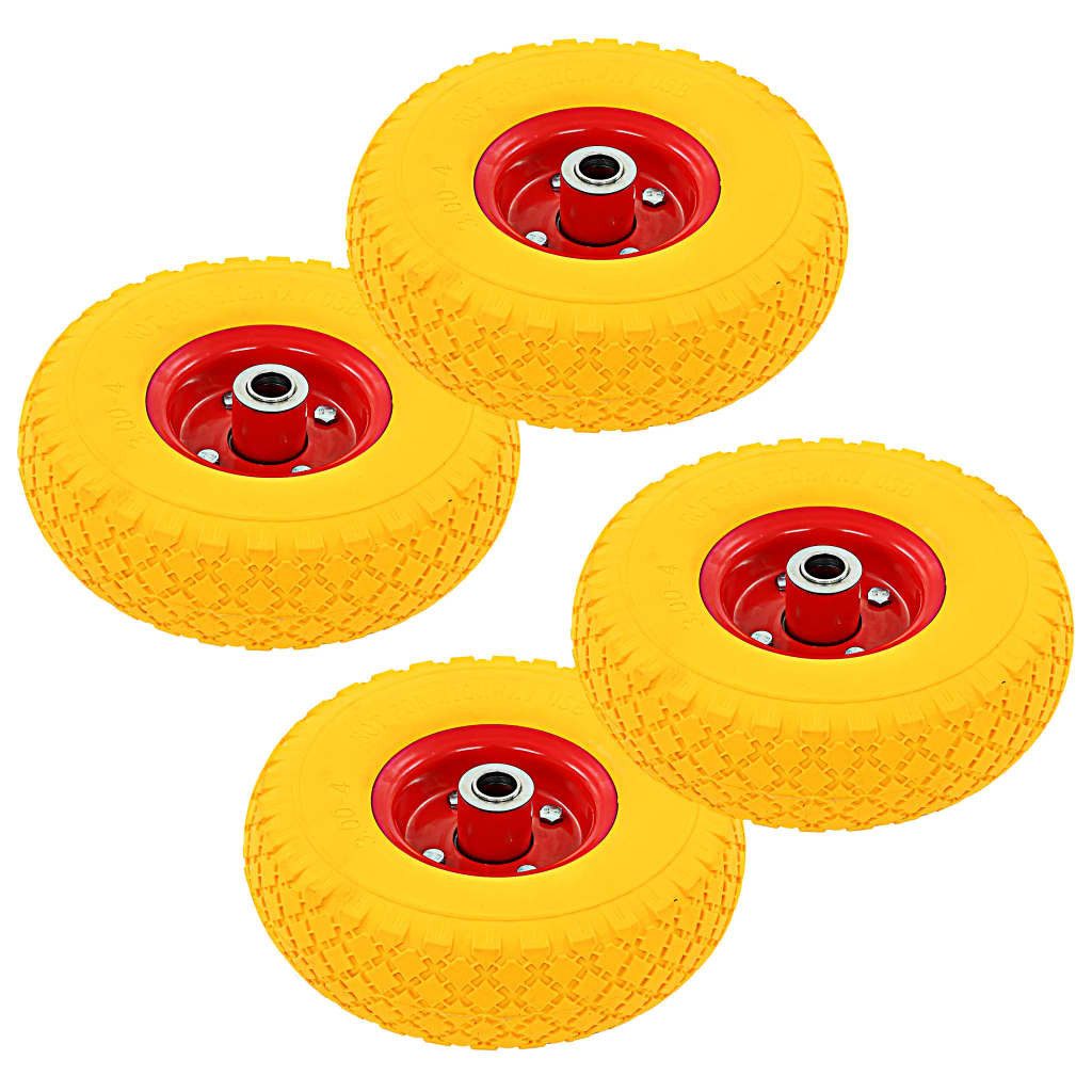 vidaXL Schubkarre Sackkarrenräder 4 Stk Gummi 3,00-4 245x82