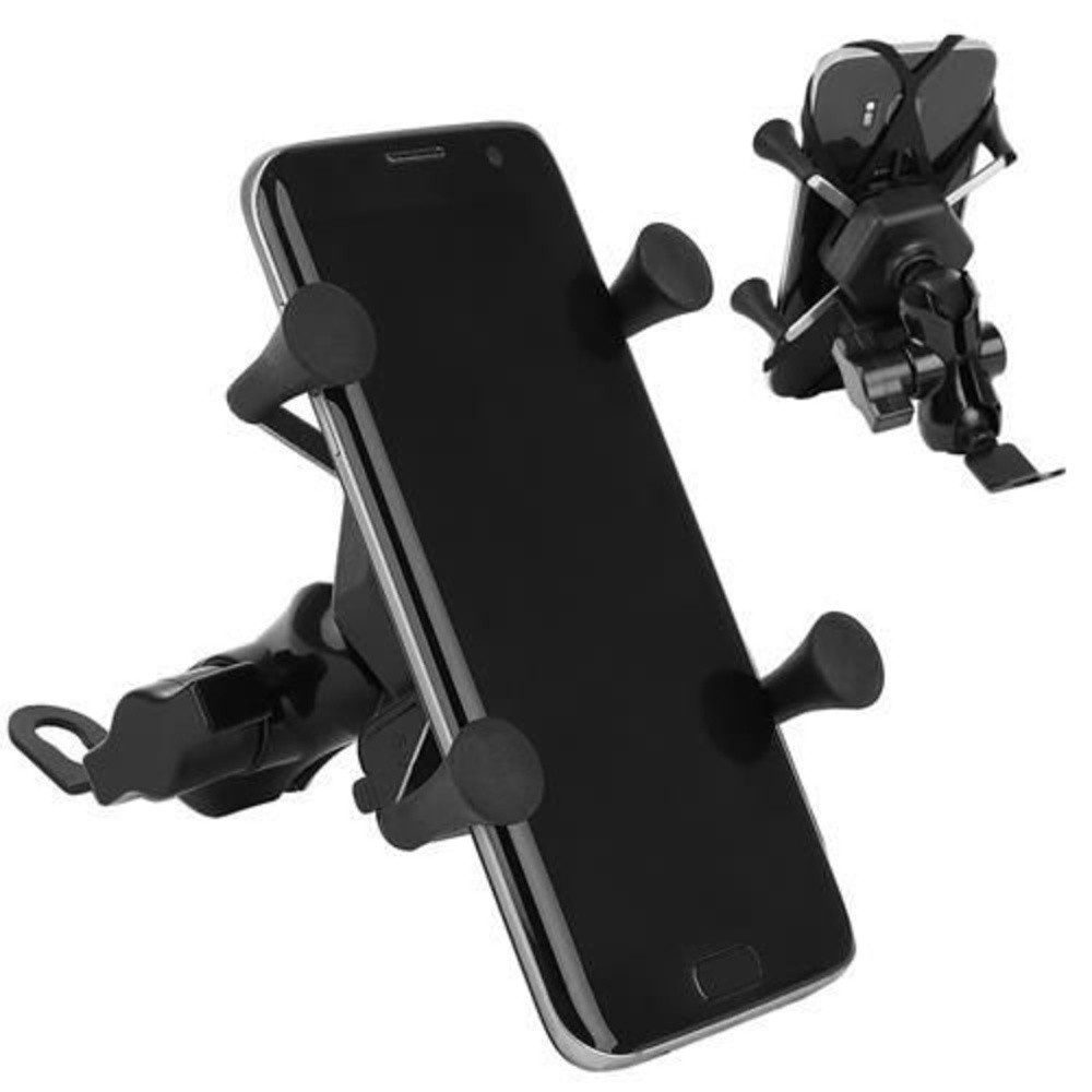 Trizand Smartphone-Halterung Handyhalterung Motorrad-Telefonhalter, (bis 22 Zoll, Spar-Set, 1-tlg., drehbar, Für Smartphones und Navis mit 40–85 mm Breite)