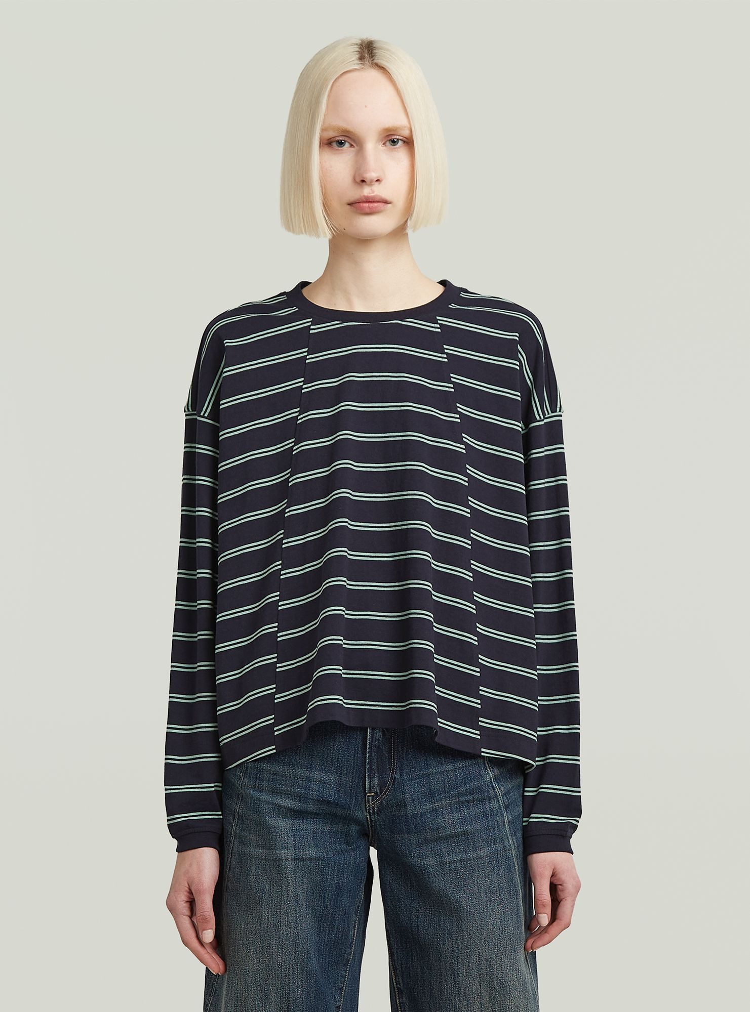 G-STAR T-Shirt A-Line Stripe Oversized T-Shirt