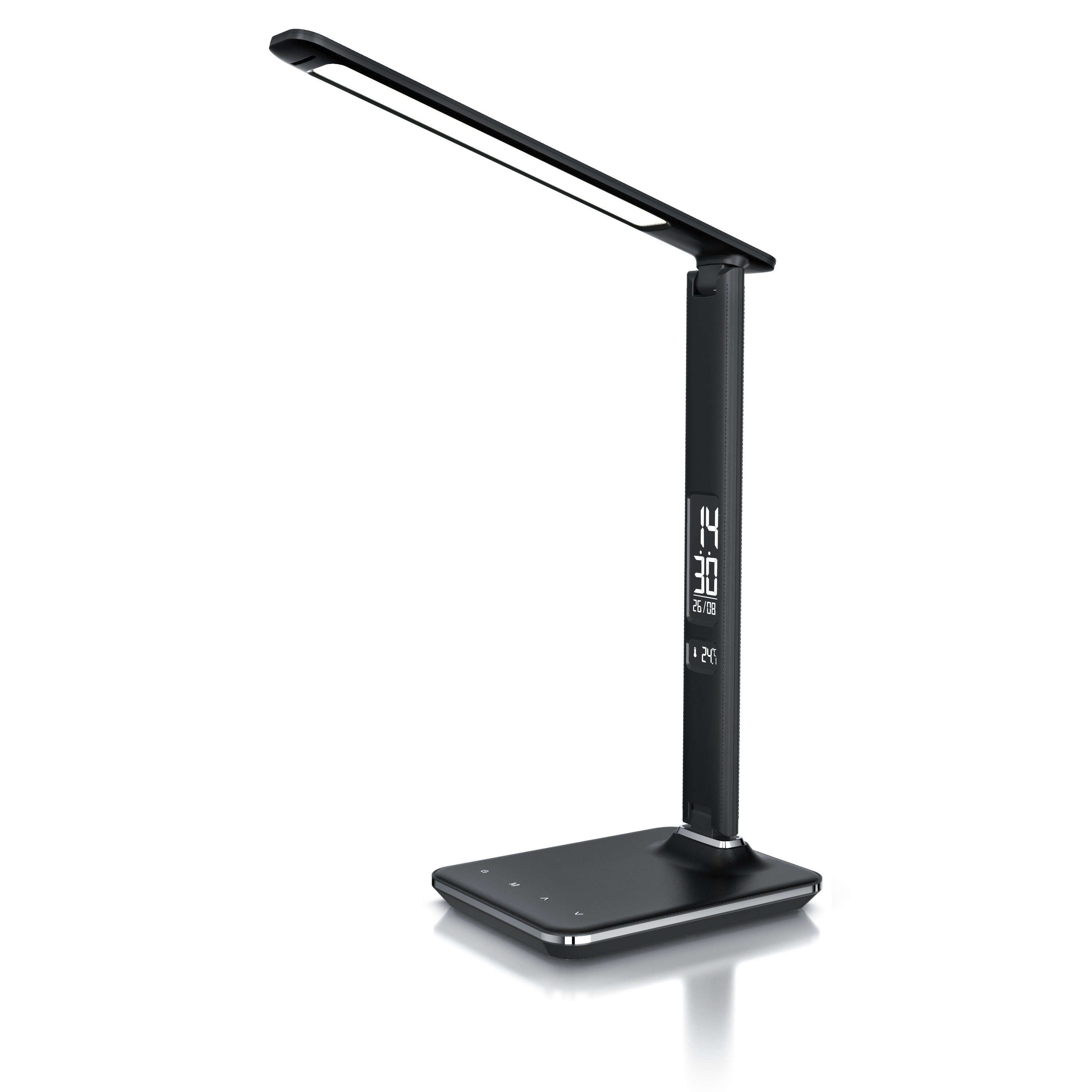 Brandson Schreibtischlampe, Lederoptik LED Tischlampe dimmbar, Temperatur, günstig online kaufen