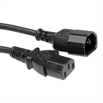Bachmann Kaltgeräte Kabel C13-C14 Stromkabel, IEC320 C14, Kaltgeräte, 10A Männlich (Stecker), IEC320 C13, Kaltgeräte, 10A Weiblich (Buchse) (100.0 cm)