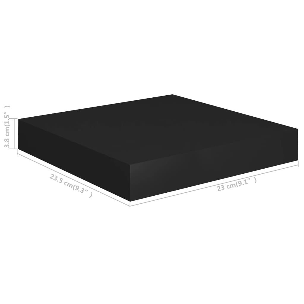 Schwarz Stk Wandregale Regal 23x23,5x3,8cm Schwebende 2 MDF vidaXL