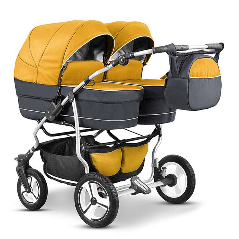 Thumbnail - BabyMerc Zwillingswagen Twin Star 5 in 1 inkl. Sportsitze, Autositze und Isos in 16 Farben