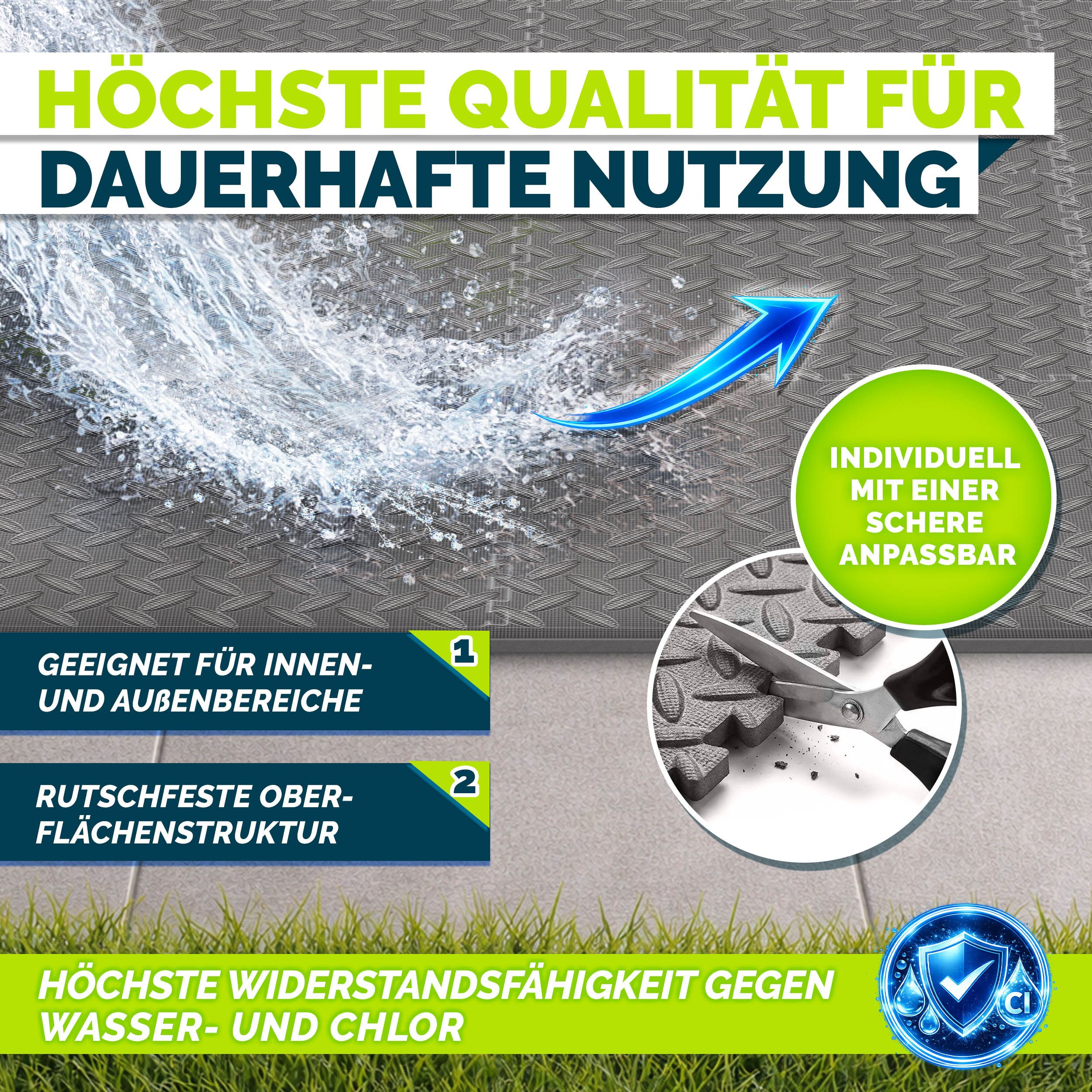 tillvex Pool-Bodenschutzfliese tillvex® Whirlpool Unterlage eckig 200 cm Bodenmatte Pool Untergrund, Matte viereckig Whirlpools Thermo Bodenschutzmatte Pool Unt – Bild 4 von 5