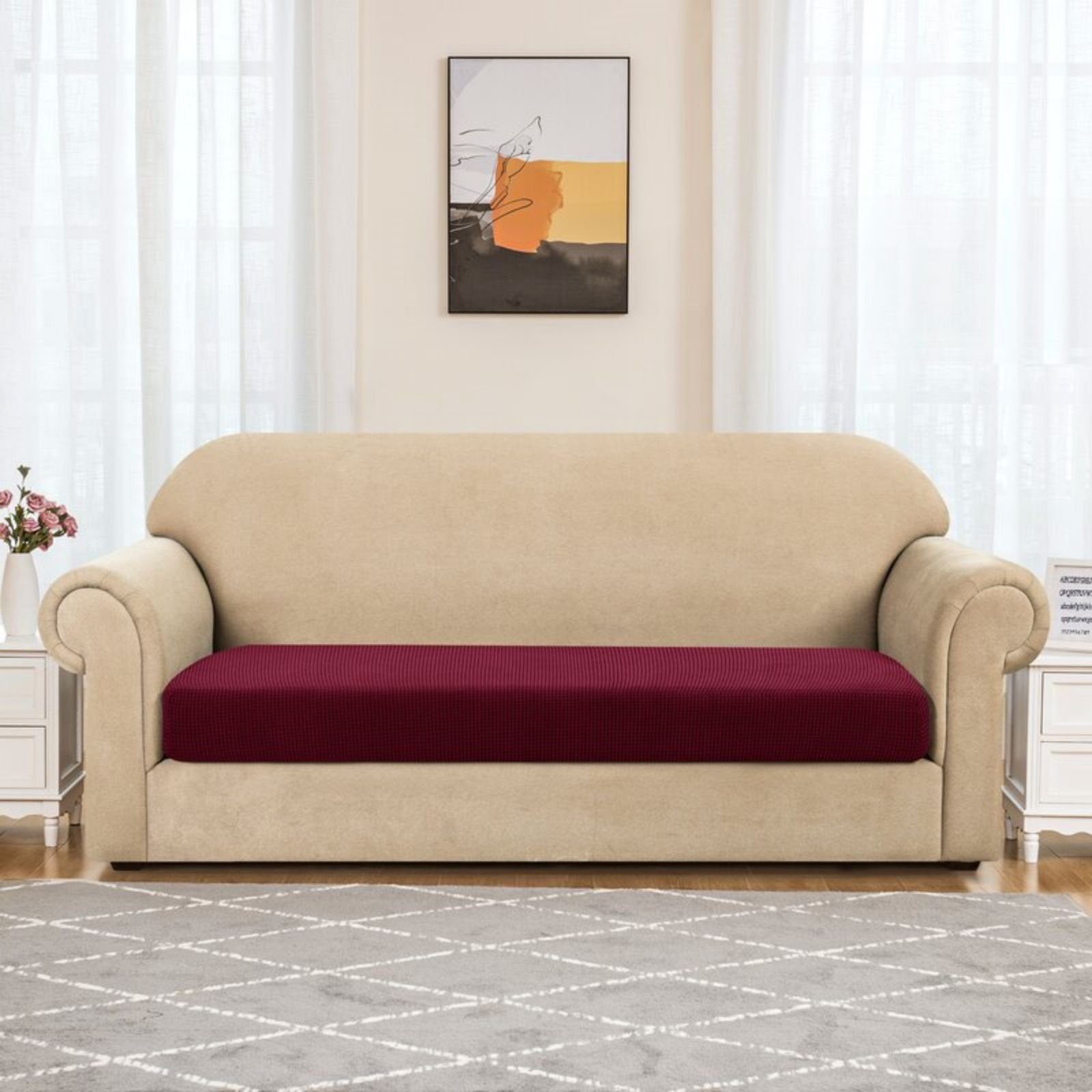 Sofahusse »1/2/3 Sitzer Stretch Elastischer Sofa Sitzkissenbezug«, SUBRTEX,  mit kariertem Design online kaufen | OTTO