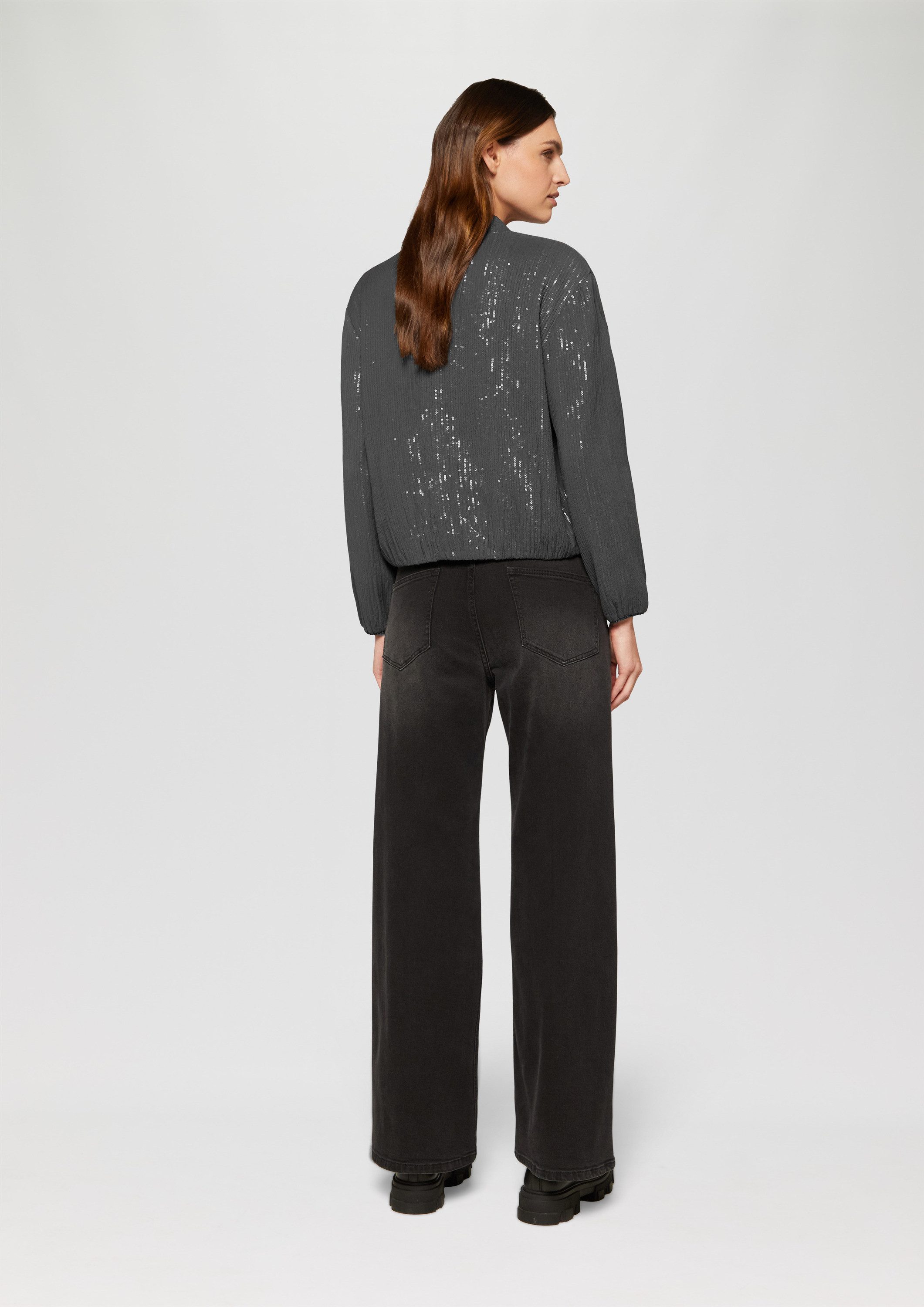 s.Oliver Funktionsjacke Indoor-Blazer Blouson mit Pailletten
