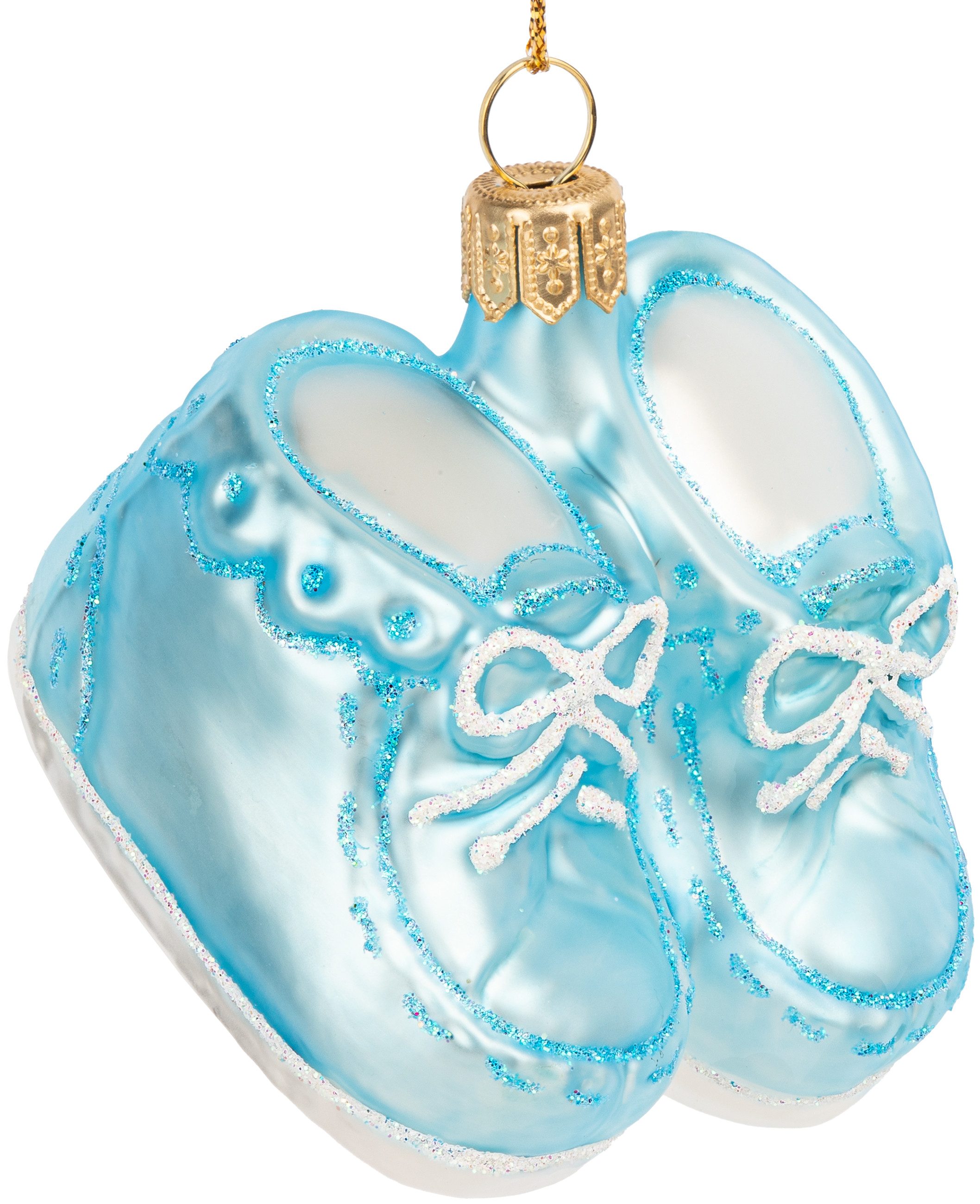 SIKORA Christbaumschmuck Baby Schuhe besondere Weihnachtskugel Glas Figur A günstig online kaufen