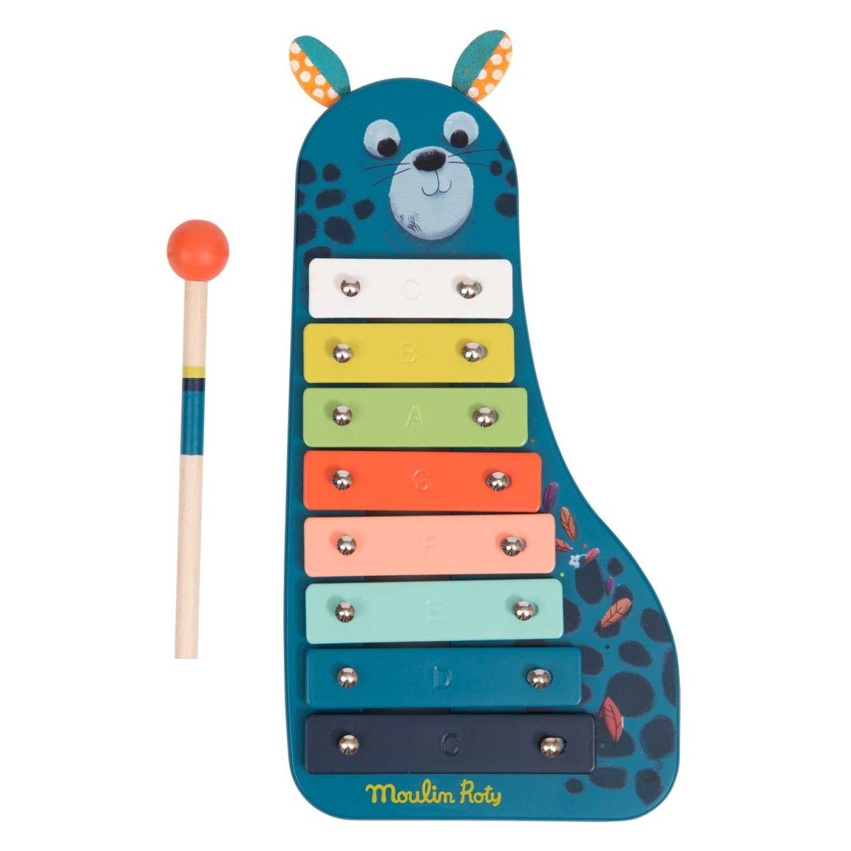 Moulin Roty Xylophon Xylophon Dschungel 25,5cm Musikinstrument Kinder