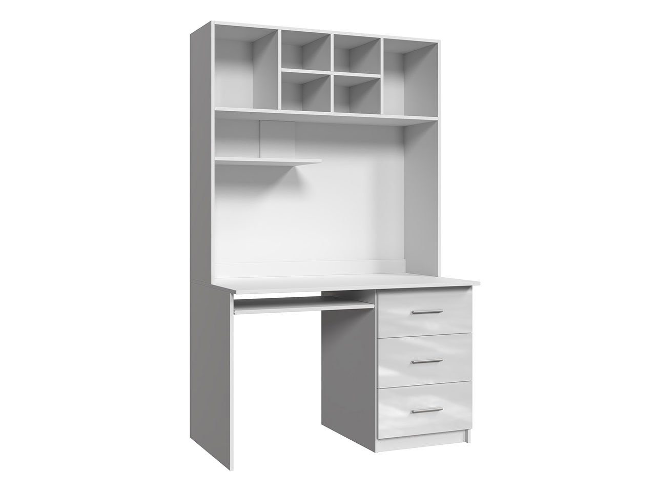 MIRJAN24 Schreibtisch Raj 03 (mit 3 Schubladen und Regale), Tastaturablage günstig online kaufen