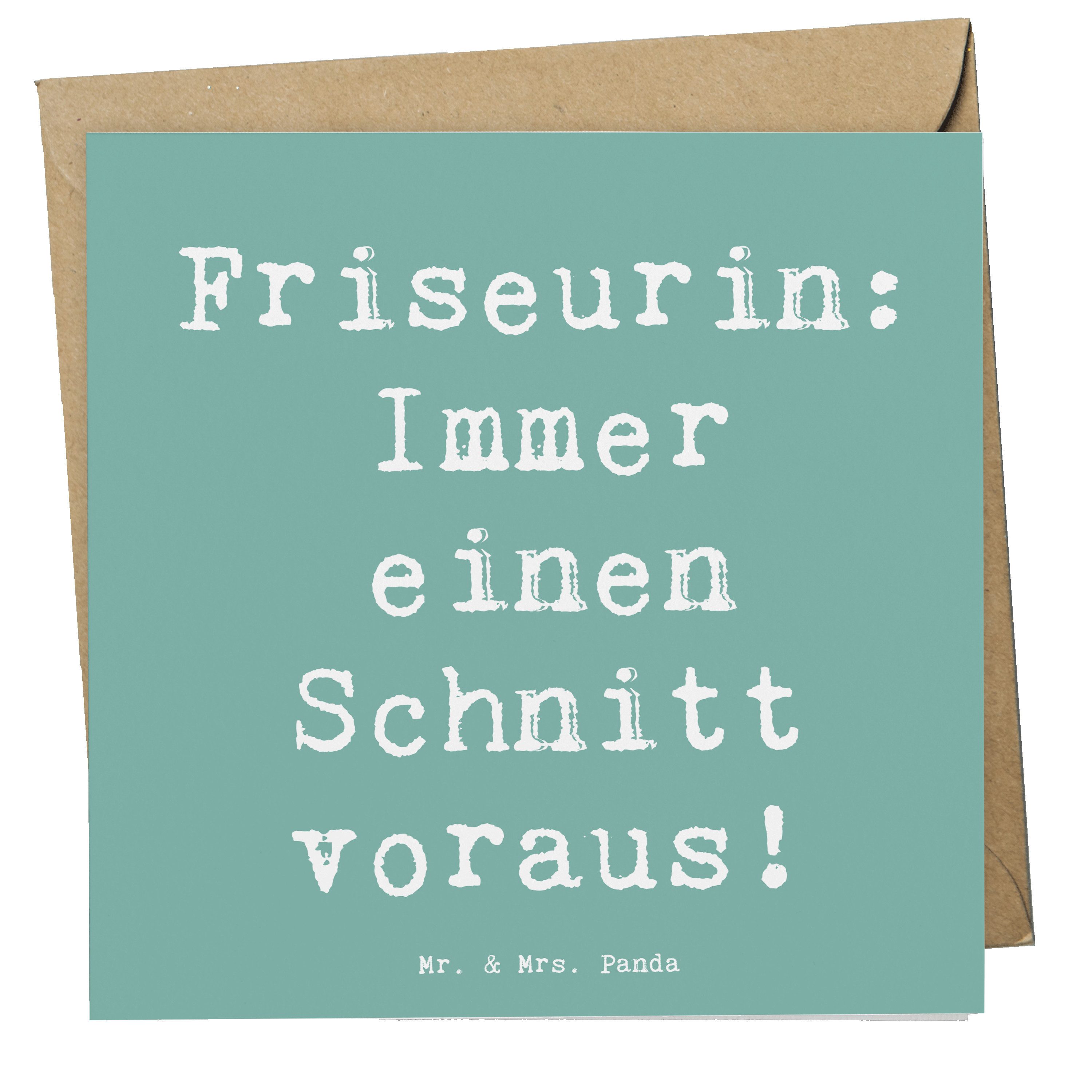 Grußkarte Friseurin Kunst - Meeresbrise - Geschenk, Friseurberuf, Glückwunschka