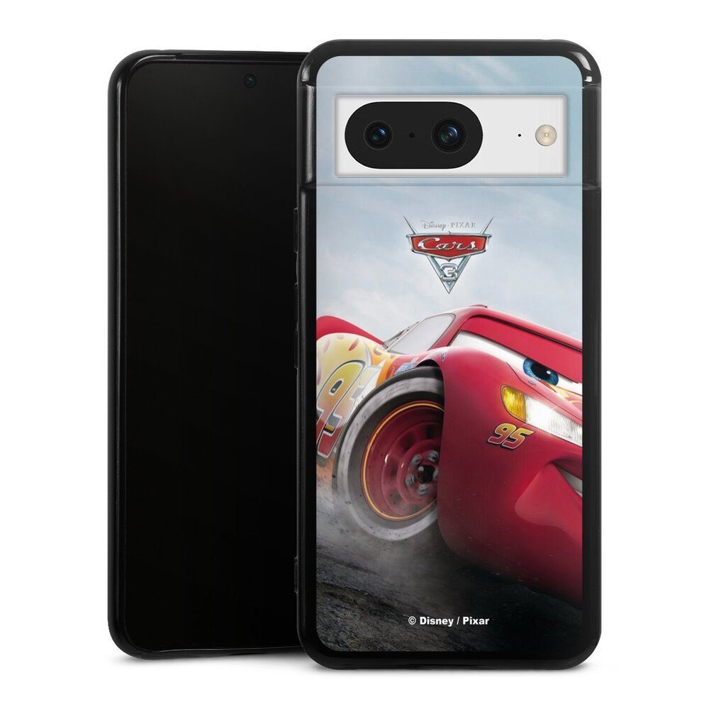 DeinDesign Handyhülle Lightning Mcqueen 95 Offizielles Lizenzprodukt Cars, Google Pixel 8 Silikon Hülle Bumper Case Handy Schutzhülle