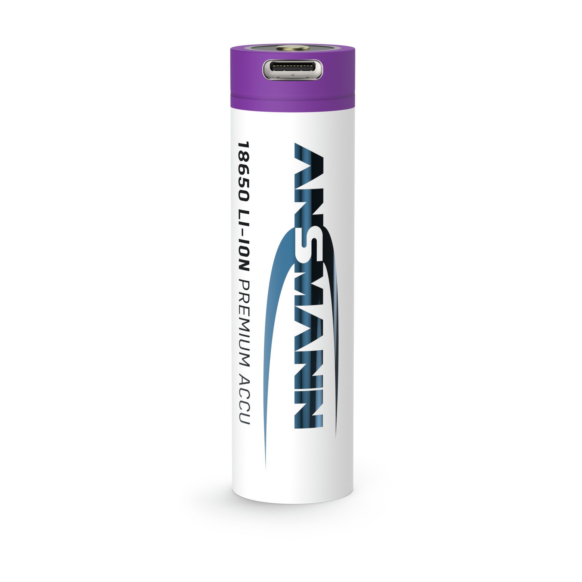 ANSMANN AG 18650 Li-Ion Akku 3.6V, Typ 2600, 2500mAh USB C Port & Safetyboard Akku 2600 mAh (3.6 V)