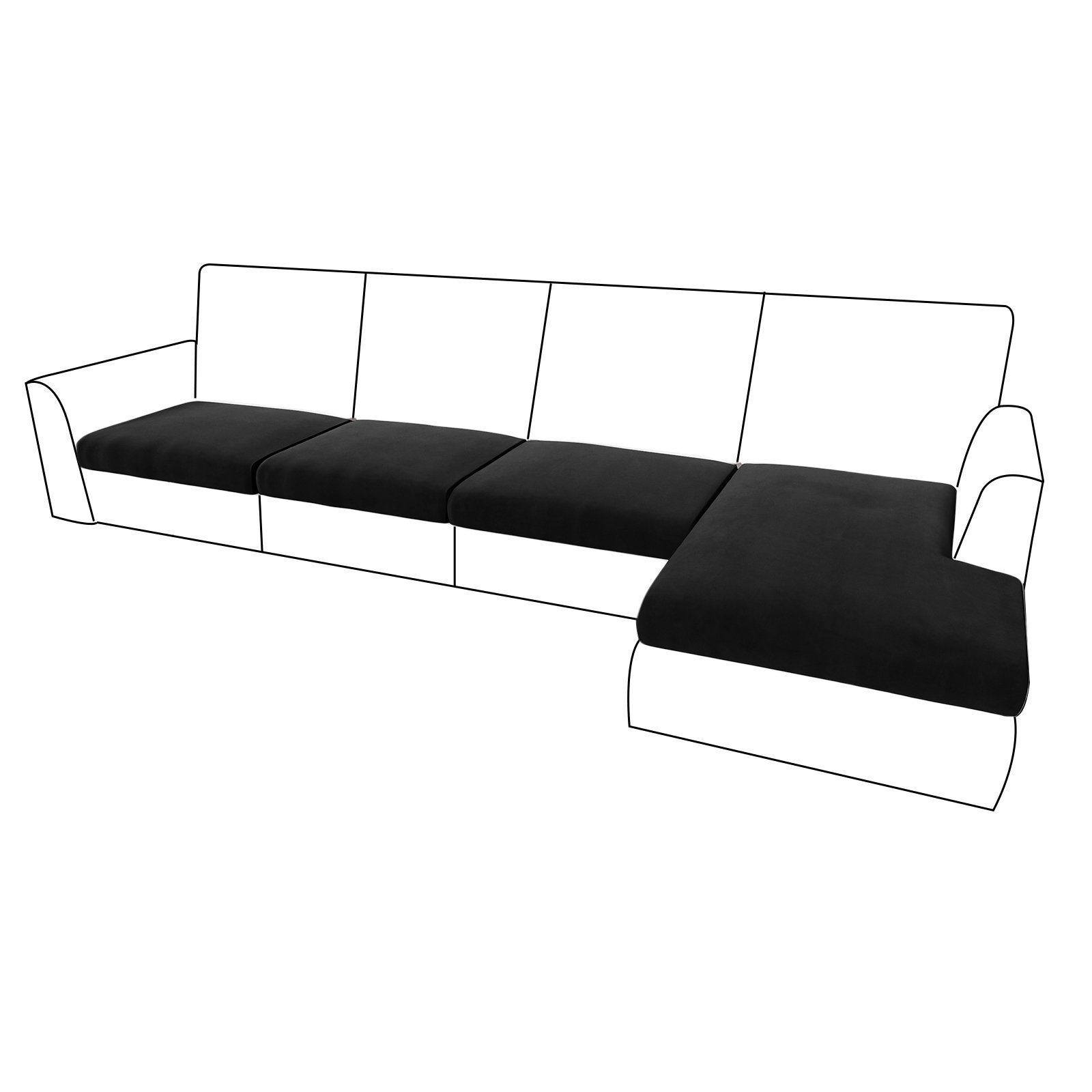 Rosnek Sofahusse Sofa Sitzbezug,Samt Sitzkissenbezug, Stretch,Schonbezug, günstig online kaufen