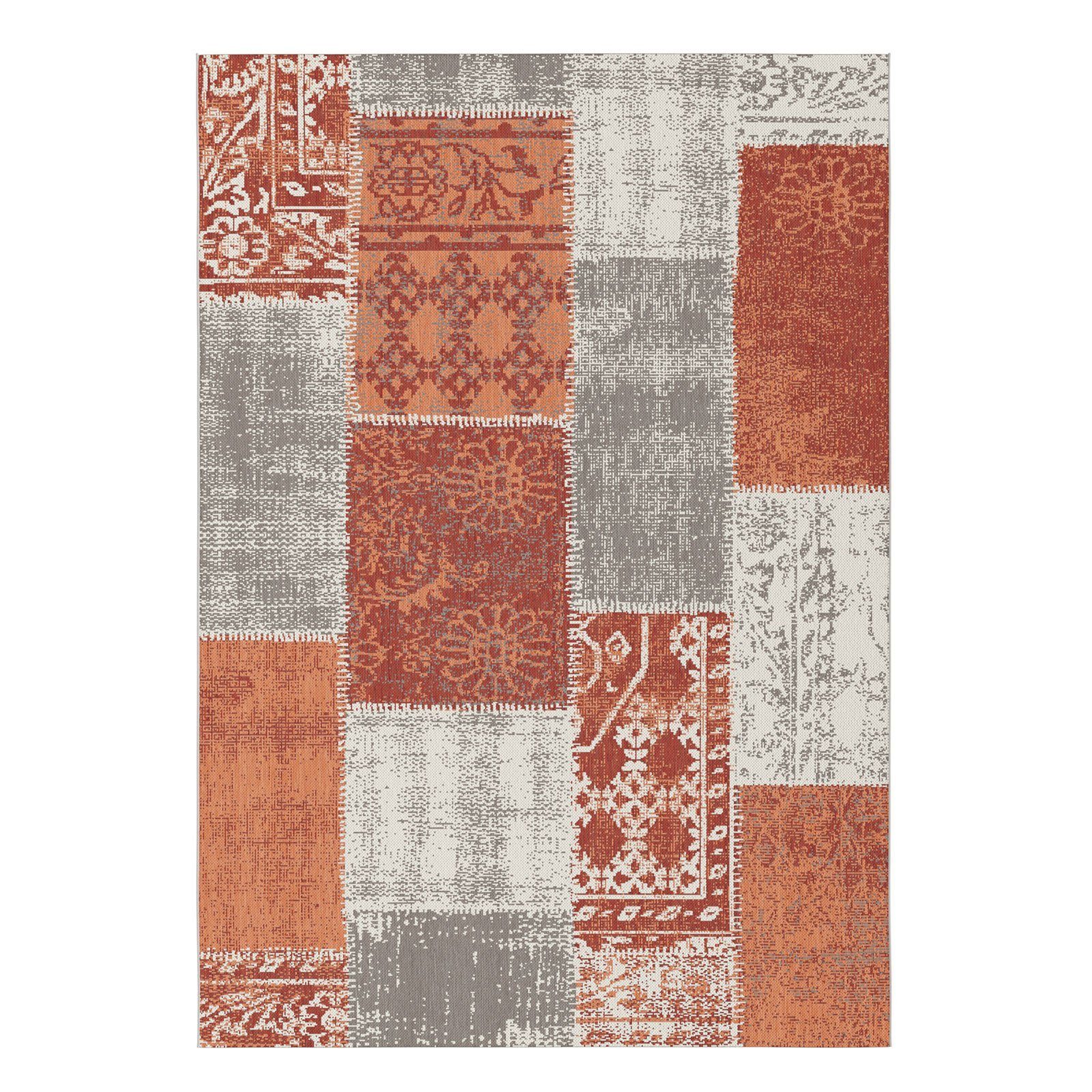Teppich Cotton, Erhältlich in 4 Farben & 4 Größen, Wohnteppich, Karat, Rechteckig, Höhe: 7 mm, pflegeleicht, Wohnzimmer Rot
