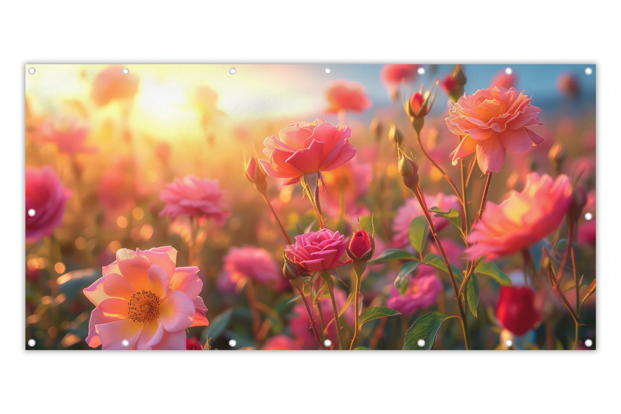 MuchoWow Balkonsichtschutz Blumen - Rosen - günstig online kaufen