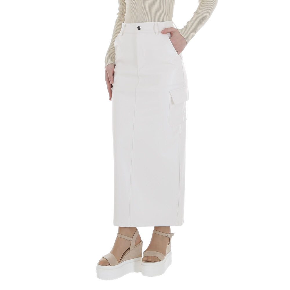 Ital-Design Lederimitatrock Damen Elegant (86365152) Stretch Maxirock in We günstig online kaufen