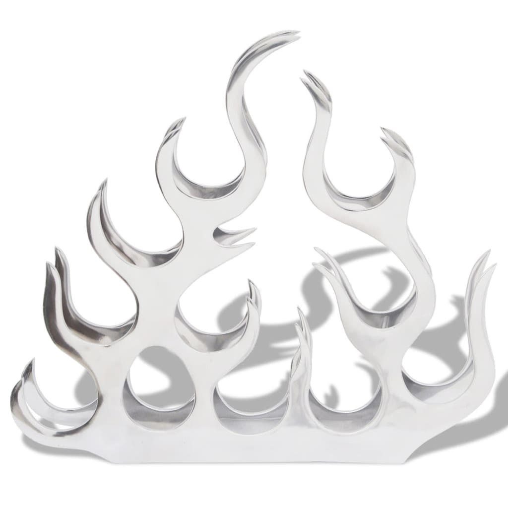 vidaXL Weinregal Flaschenregal für 11 Flaschen Silbern Aluminium, 1-tlg.