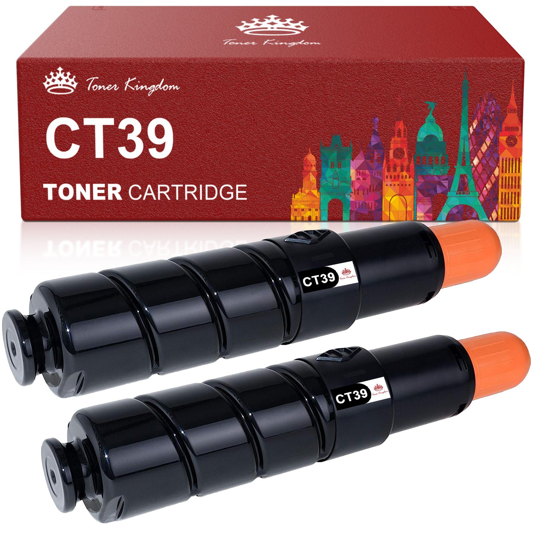 Toner Kingdom Tonerpatrone 2er Toner ersetzt Canon CEXV39 C-EXV39 C EXV 39 XL PRO, (für Canon IR 4025 IR 4035 IR 4225 IR 4235), IR 4025i IR 4035i IR 4225i IR 4235i mit 32.000 Seiten