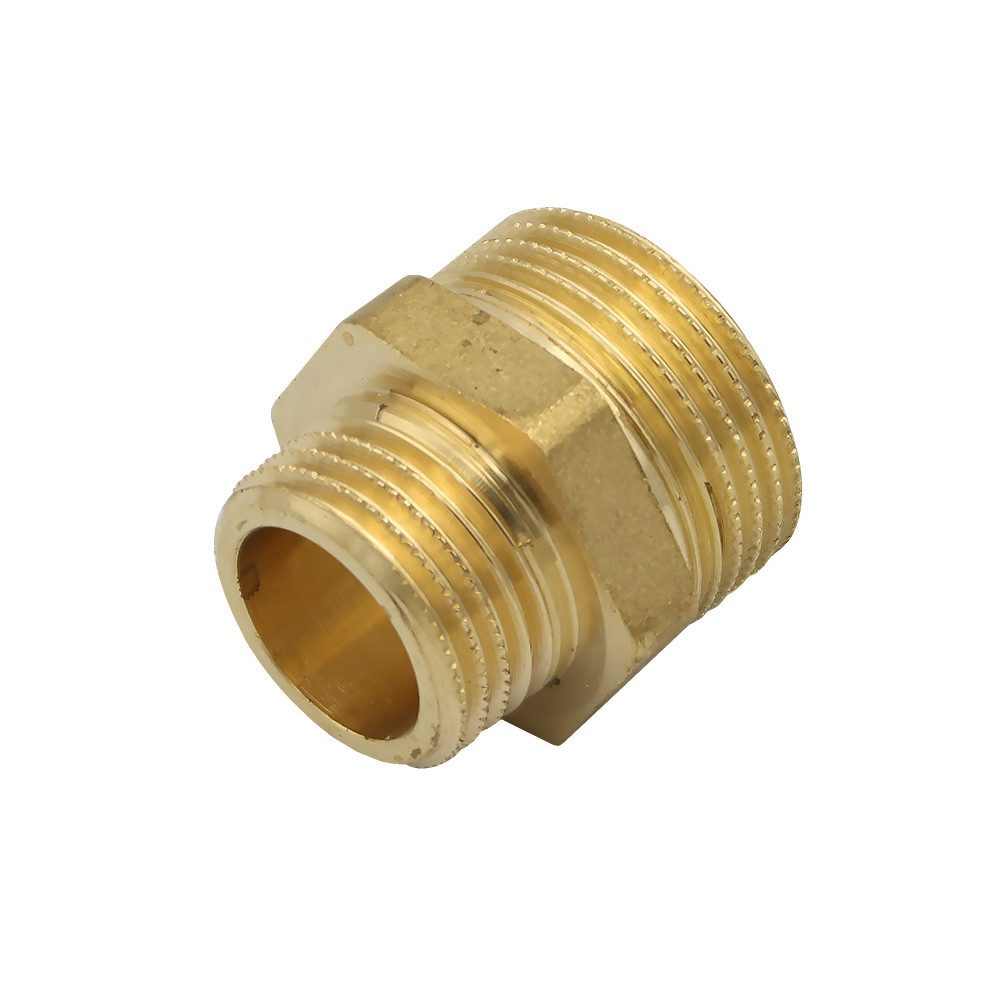 Gewindefitting Messing Reduziernippel 1/2" auf 3/4 Zoll Übergangsnippel Reduzierung