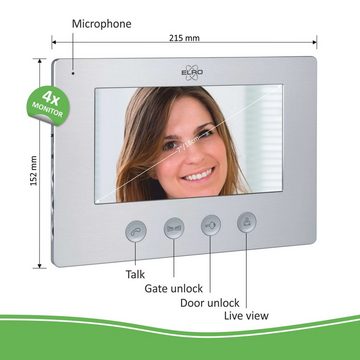 Elro DV477W4 Smart Home Türklingel (Außenbereich / Innenbereich, 4-Familien Video Gegensprechanlage)