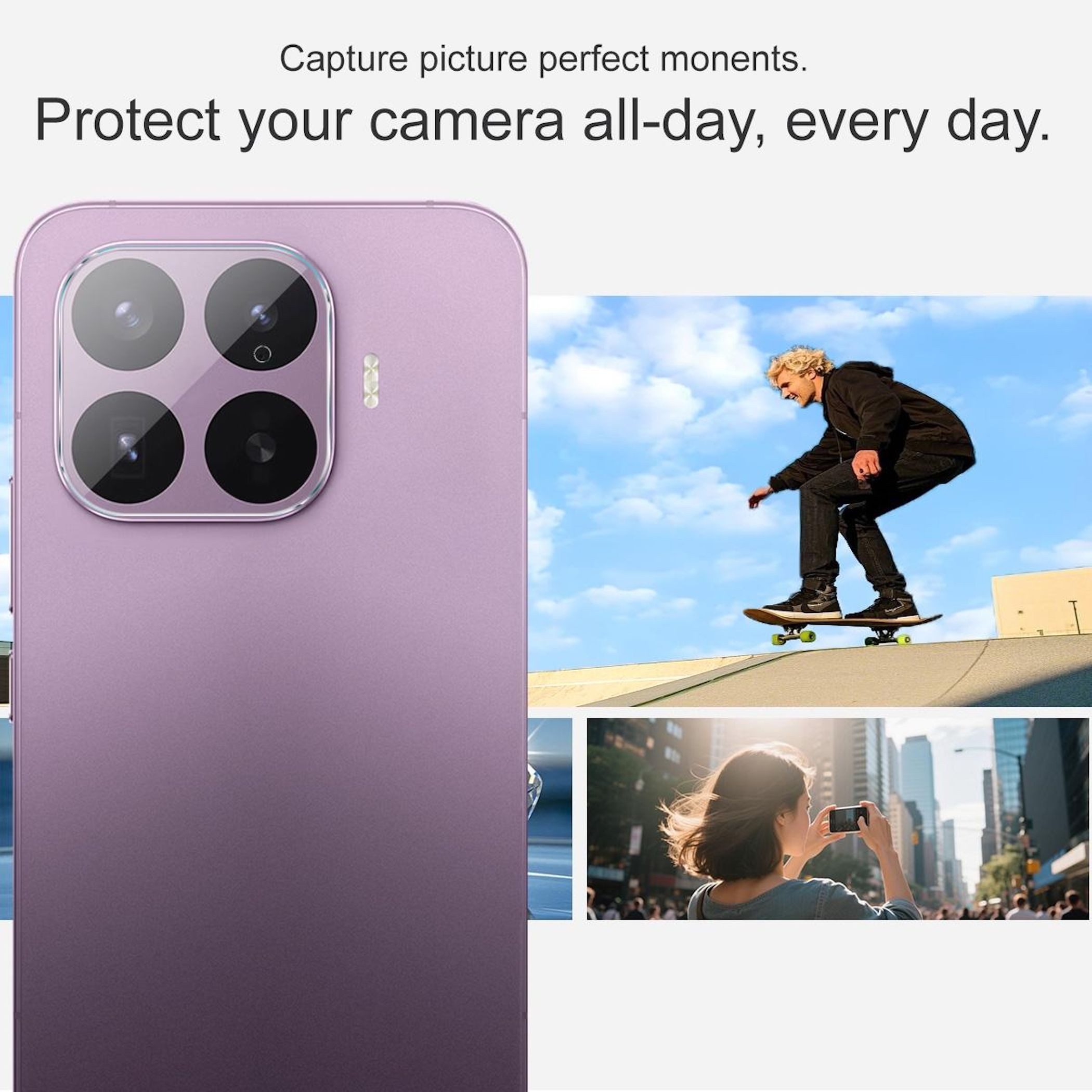 Wigento Kameraschutzglas Linsenschutz für Xiaomi 17T Pro Hartglas 9H Komplettschutz für Xiaomi 17T Pro, 9H Glas, HD-Klarheit, kratzfest – Bild 4 von 5